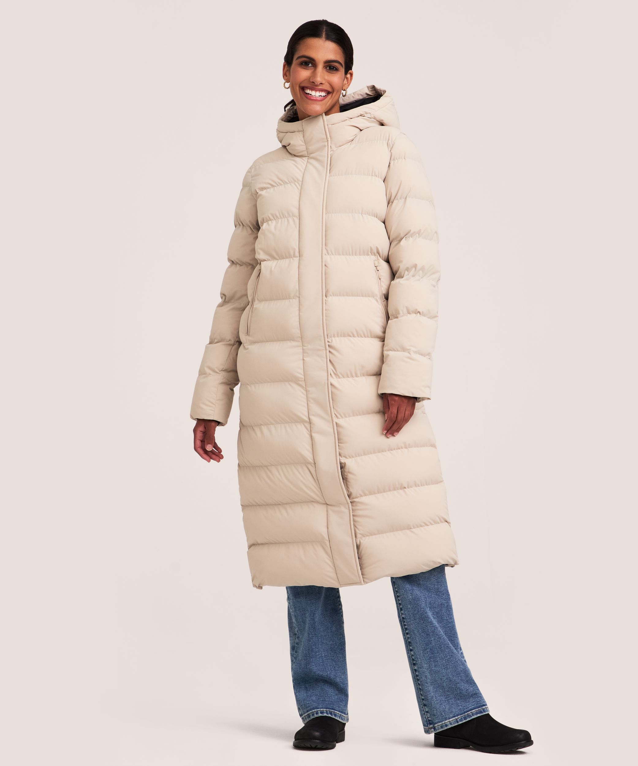 Denver Hayes Women's Hyper-Dri® HD1 Water Repellent Breathable T-Max® Insulated Long Puffer Jacket