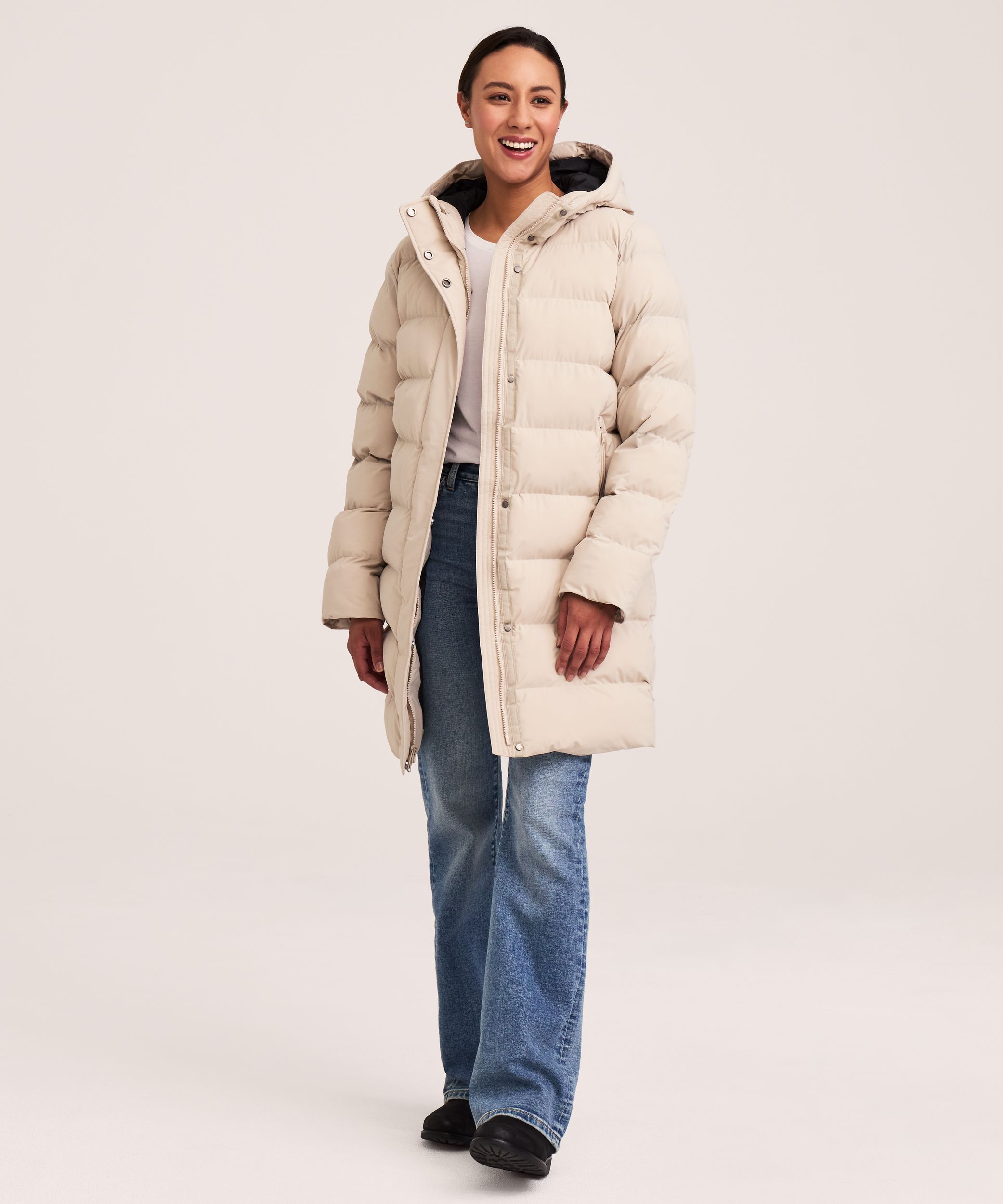 Denver Hayes Women's Hyper-Dri® HD1 Water Repellent Breathable T-Max® Insulated Mid Length Puffer Jacket