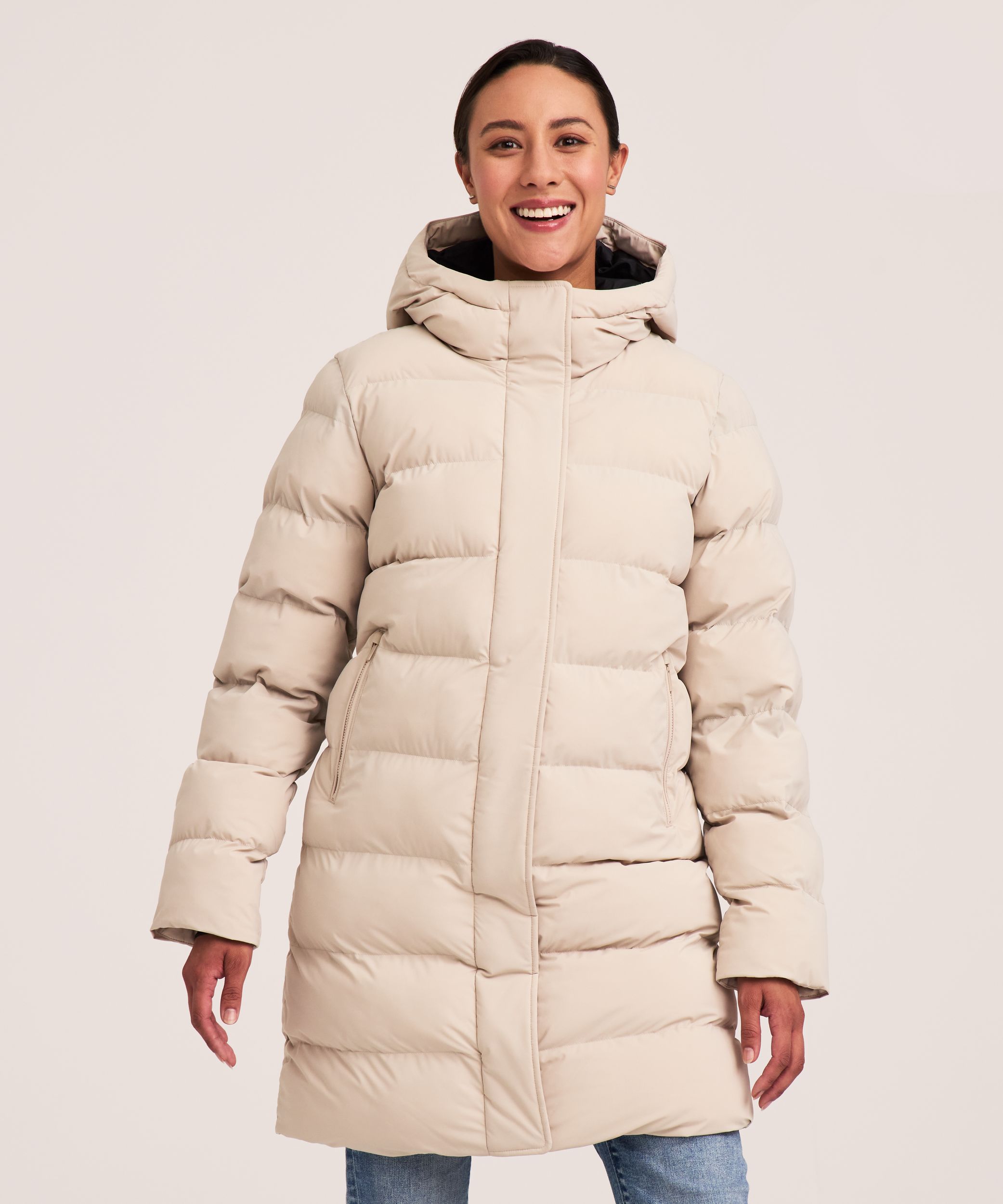 Denver Hayes Women's Hyper-Dri® HD1 Water Repellent Breathable T-Max® Insulated Mid Length Puffer Jacket