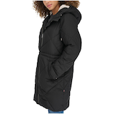 Levi's Women's Diamond Quilted With Sherpa-Lined Hood Parka Front_Three_Fourths_Angled_Left
