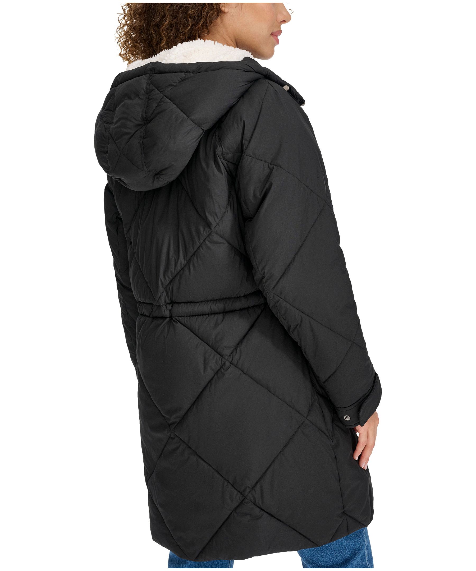 Levi's Women's Diamond Quilted With Sherpa-Lined Hood Parka
