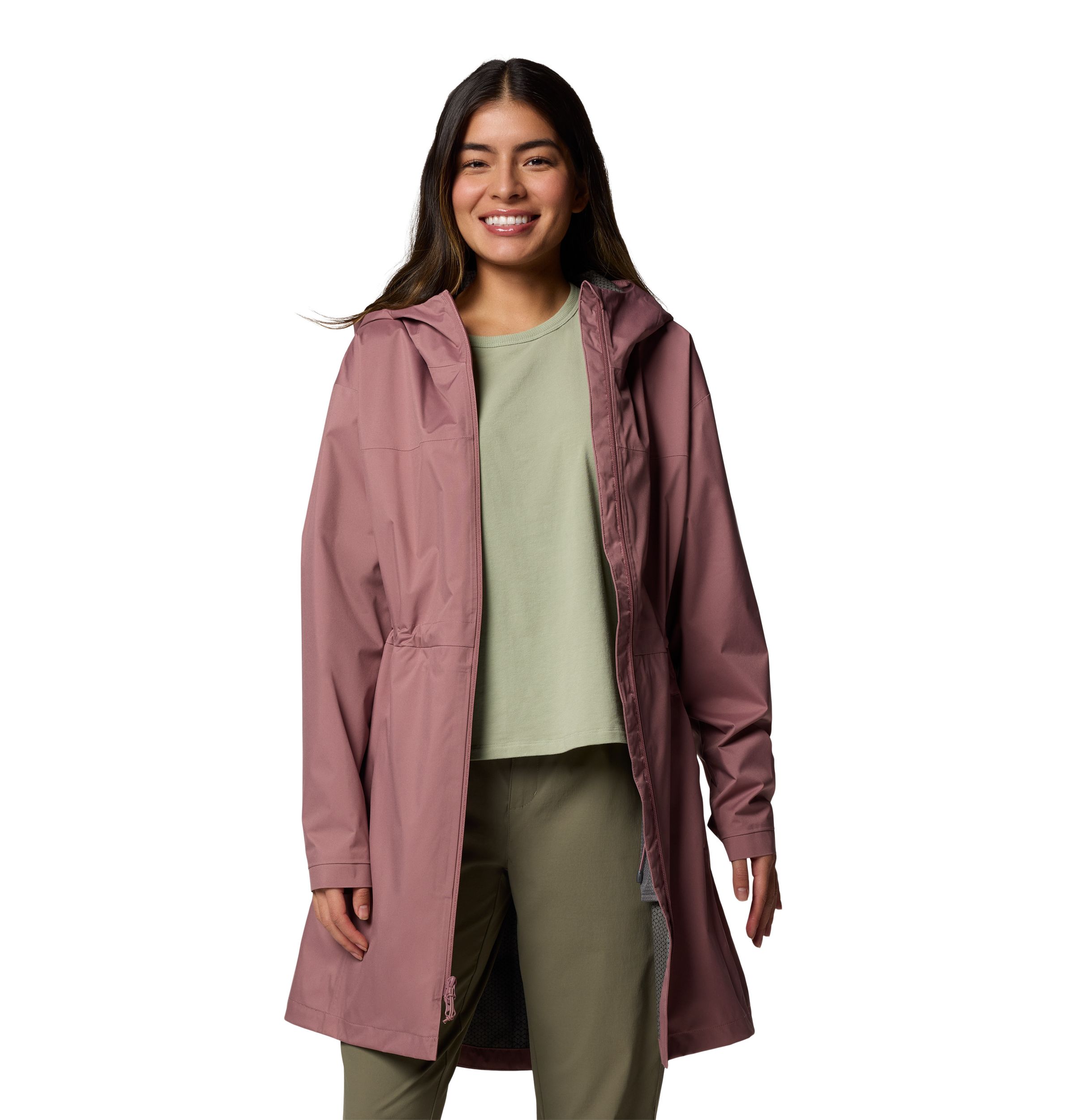Columbia Women's Weekend Adventure Waterproof Rain Long Jacket