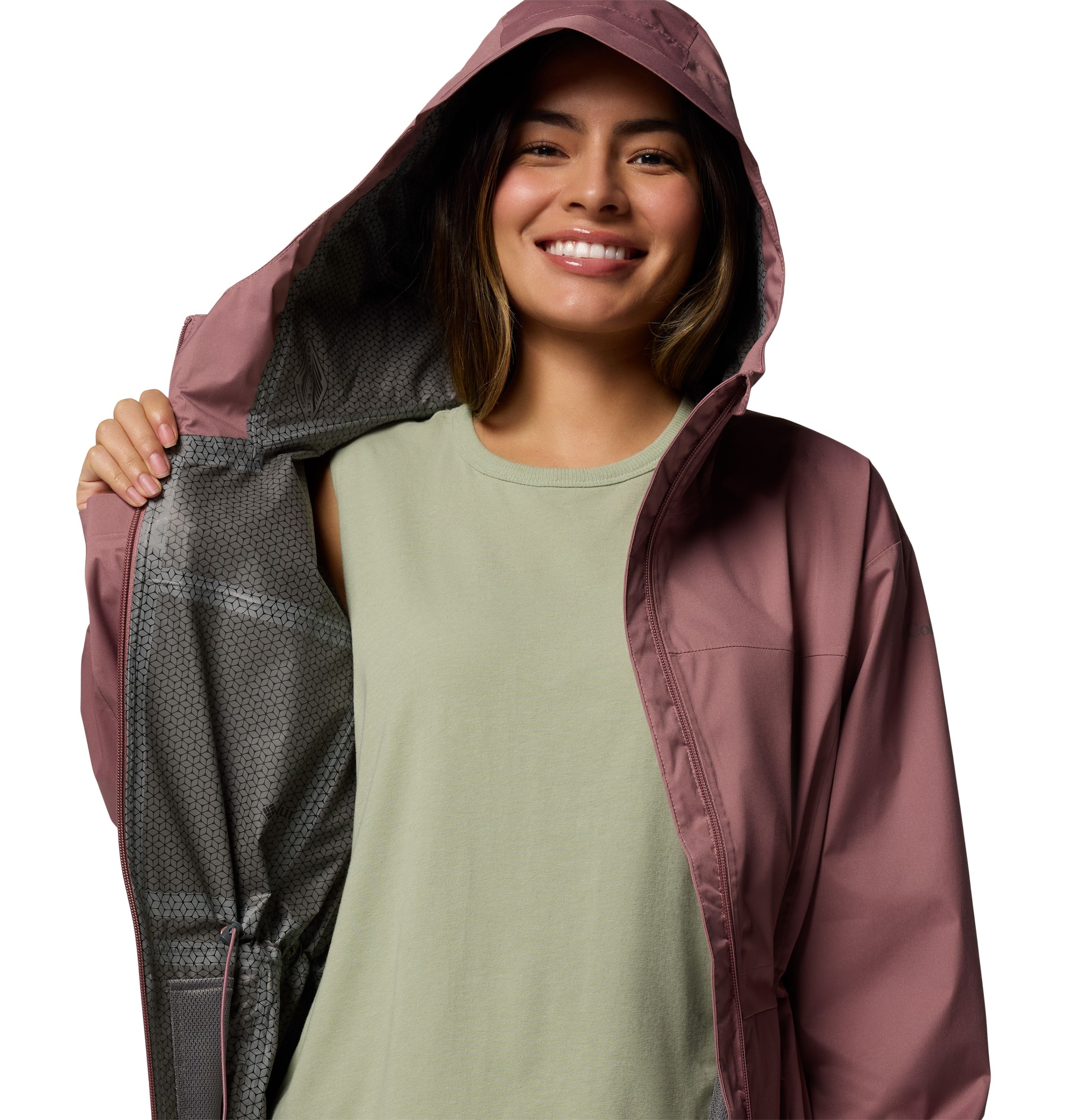 Columbia Women's Weekend Adventure Waterproof Rain Long Jacket