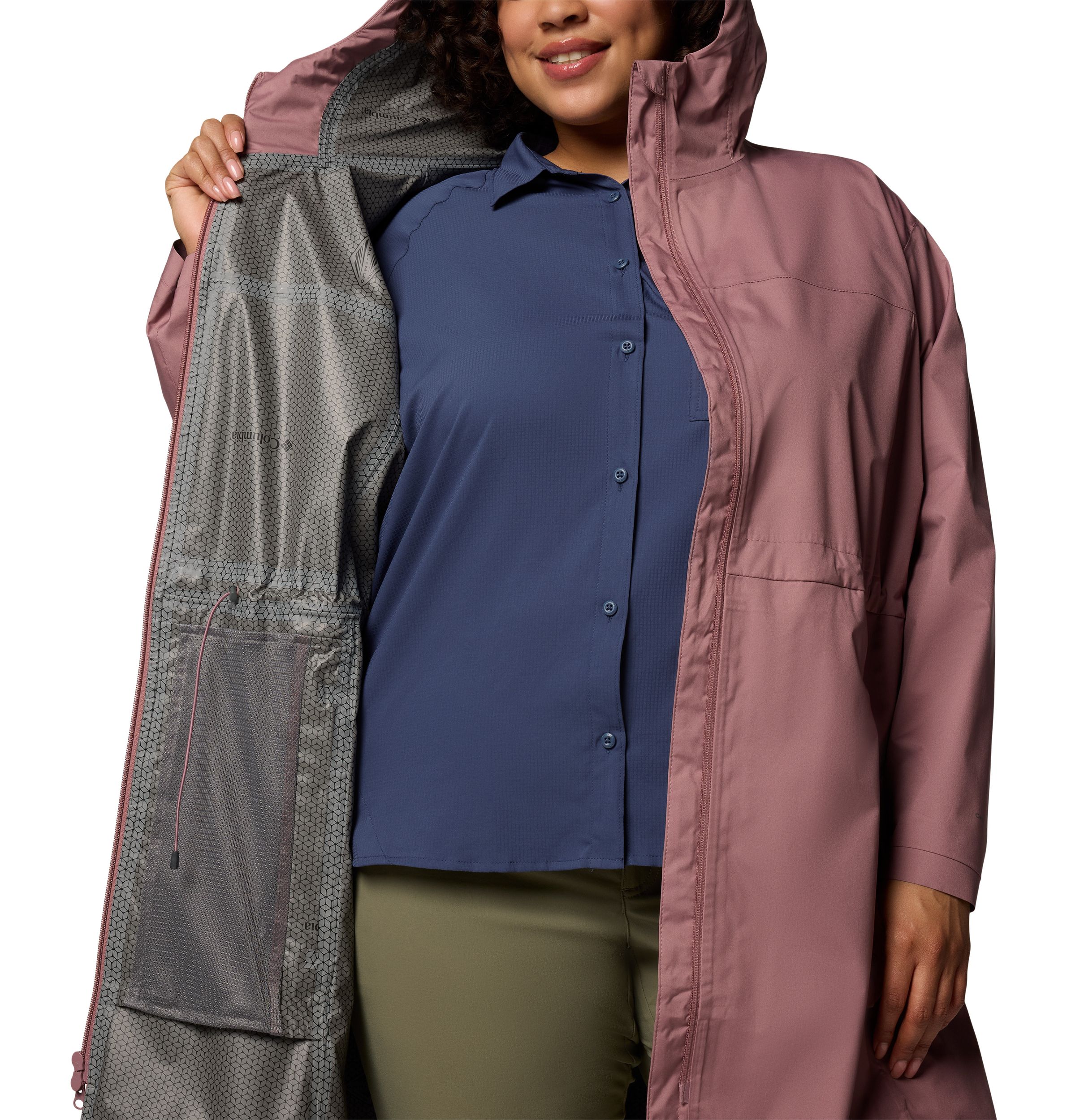 Columbia Women's Weekend Adventure Waterproof Rain Long Jacket