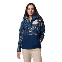 Columbia Women's Hikebound Printed Omni-Tech Rain Jacket Front_Flat