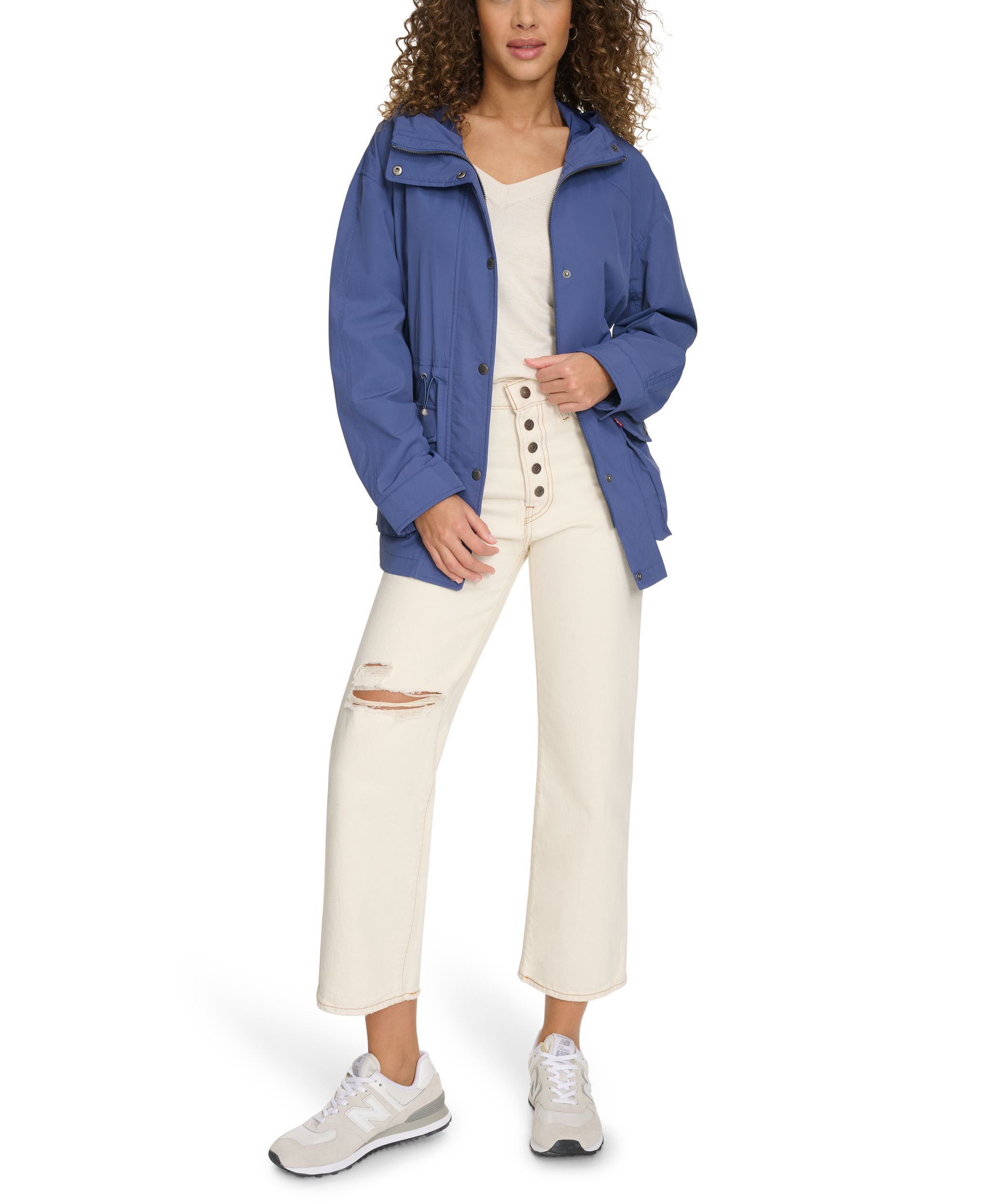 Levi's Women's Hooded Windbreaker Rain Jacket