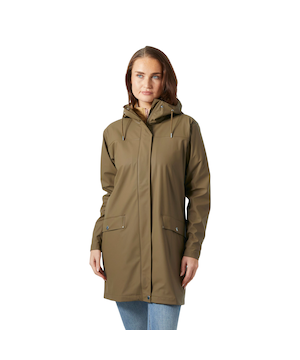 Helly Hansen Women's Moss Helox+ PU Waterproof Hooded Long Rain Jacket