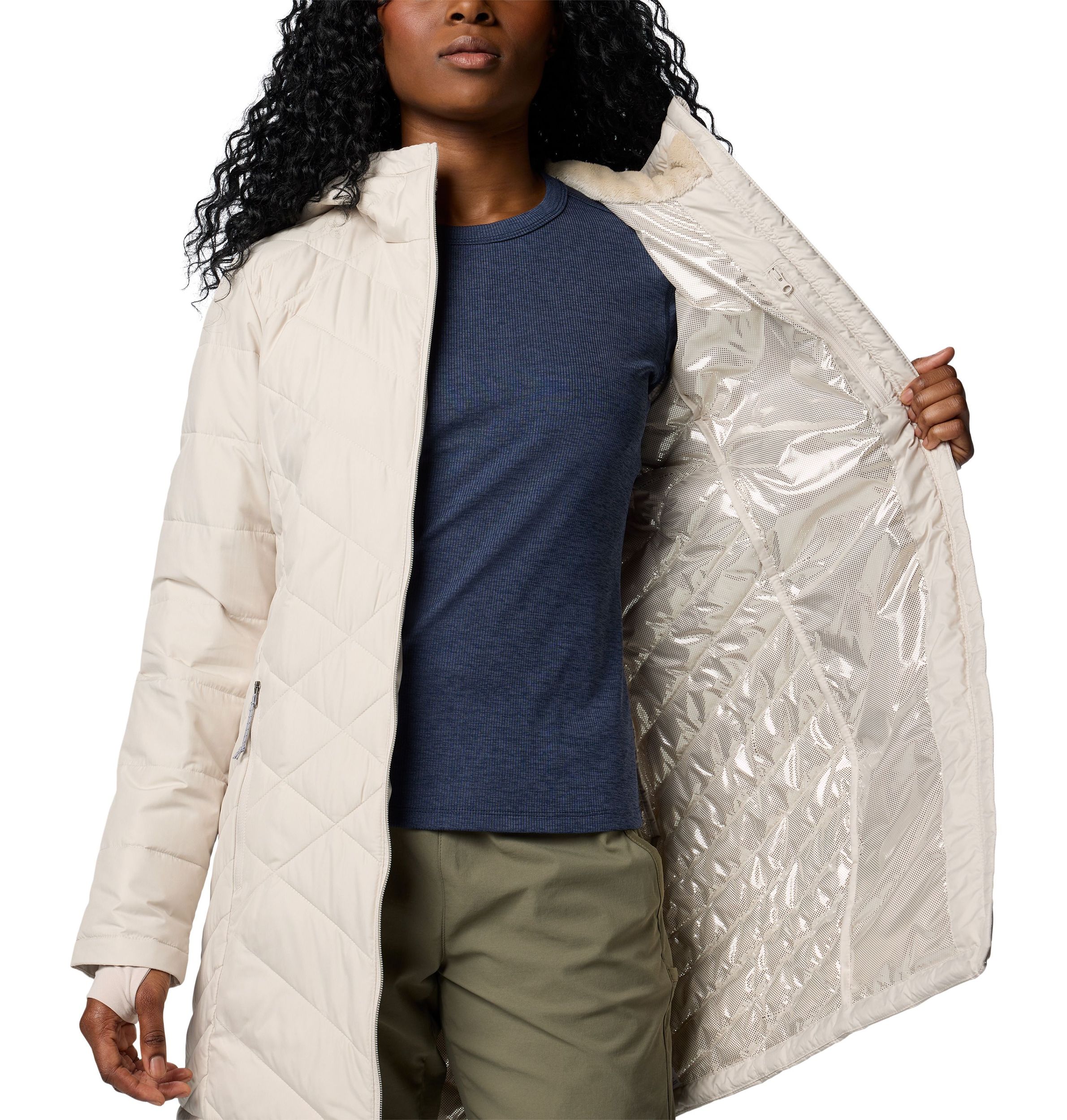 Columbia Women's Heavenly Omni-Heat Reflective Long Hooded Puffer Jacket