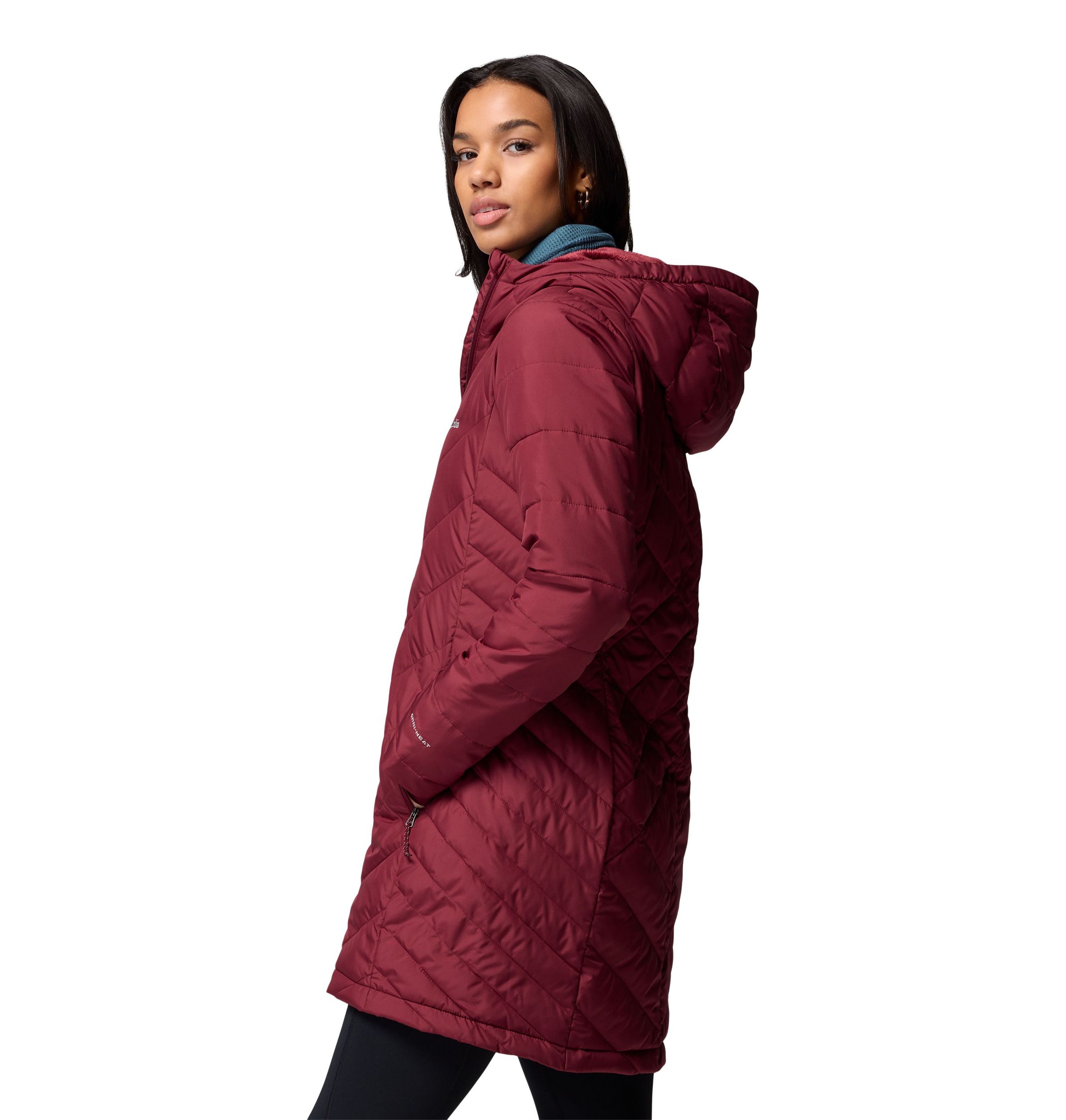 Columbia Women's Heavenly Omni-Heat Reflective Long Hooded Puffer Jacket