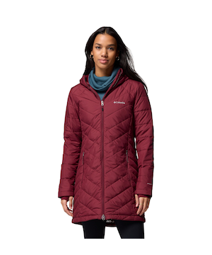 Veste bouffante longue à capuche avec Omni-Heat Reflective pour femmes, Heavenly, Columbia
