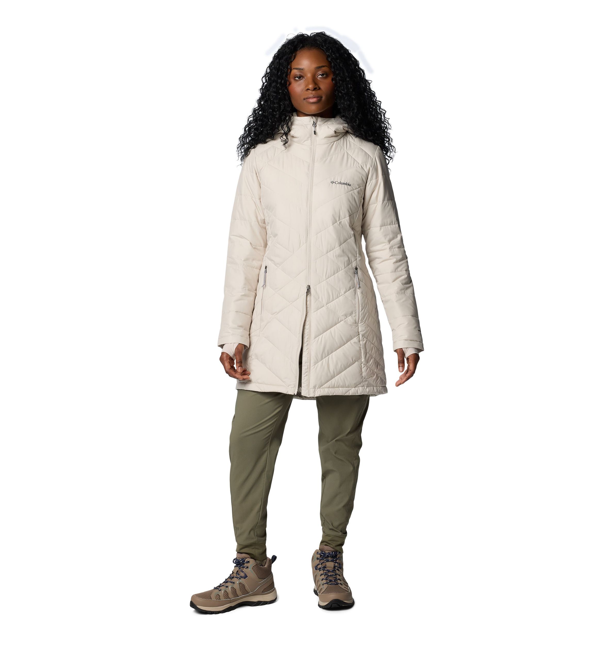 Columbia Women's Heavenly Omni-Heat Reflective Long Hooded Puffer Jacket
