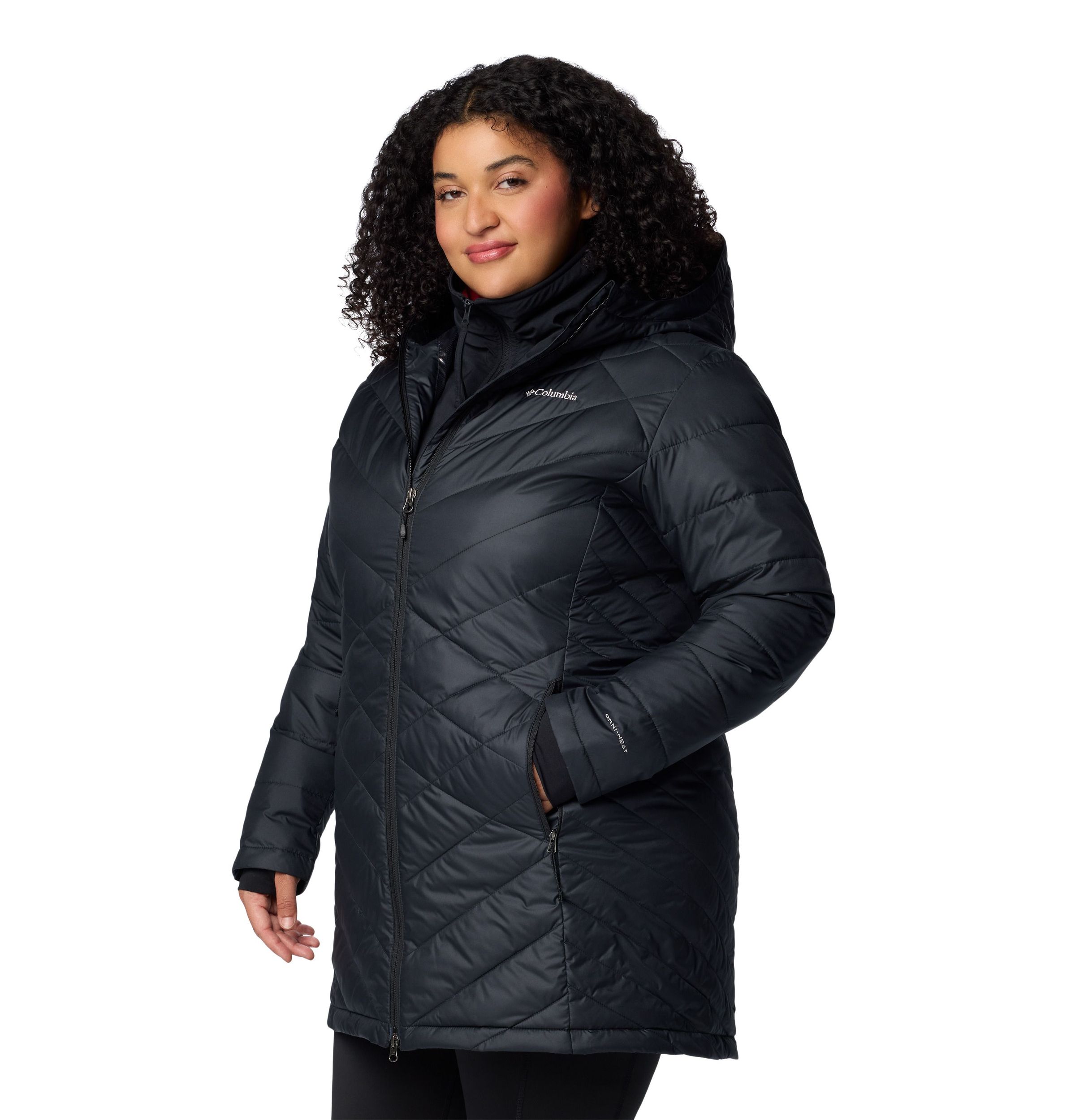 Columbia Women's Heavenly Omni-Heat Reflective Long Hooded Puffer Jacket