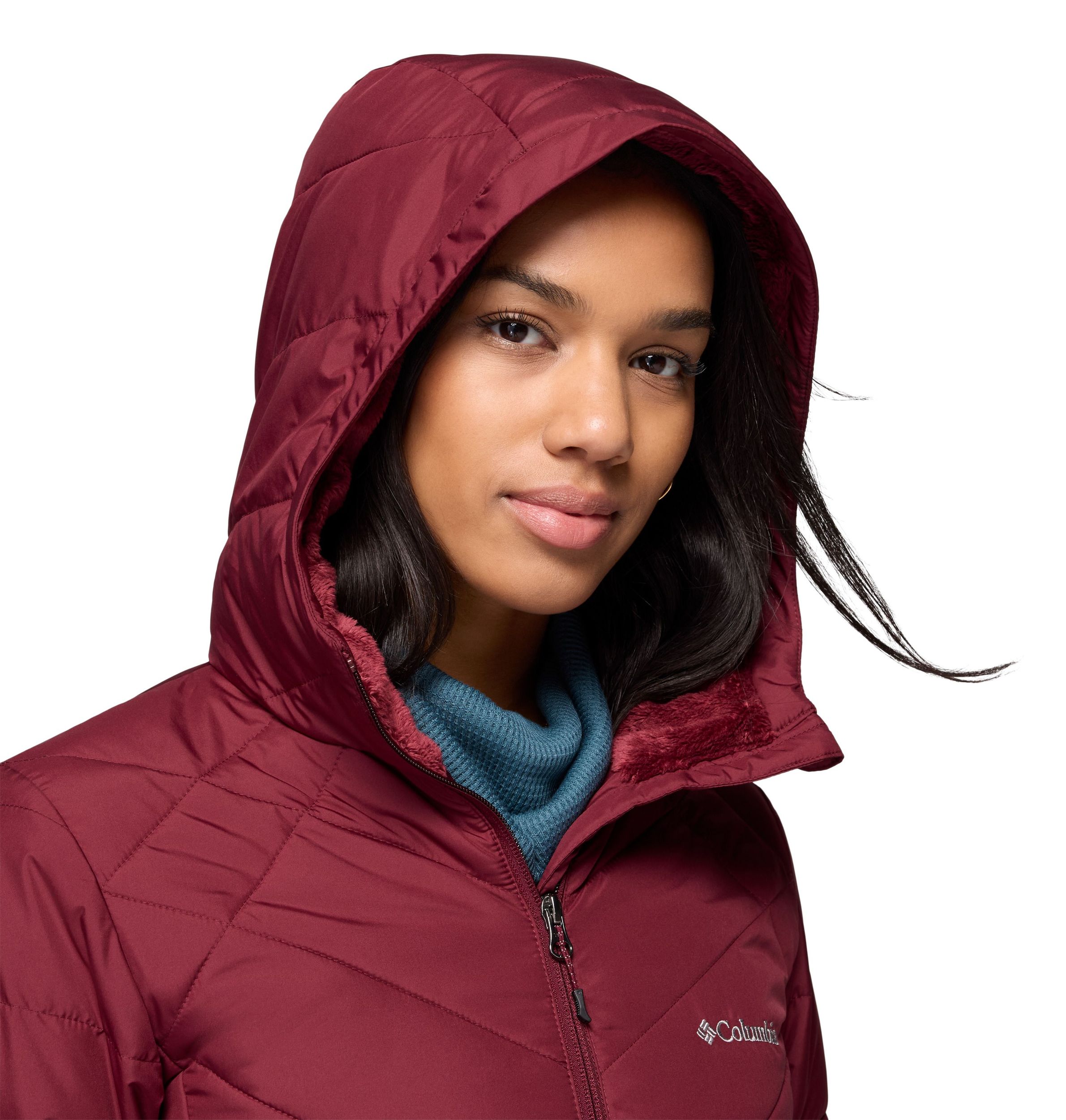 Columbia Women's Heavenly Omni-Heat Reflective Long Hooded Puffer Jacket