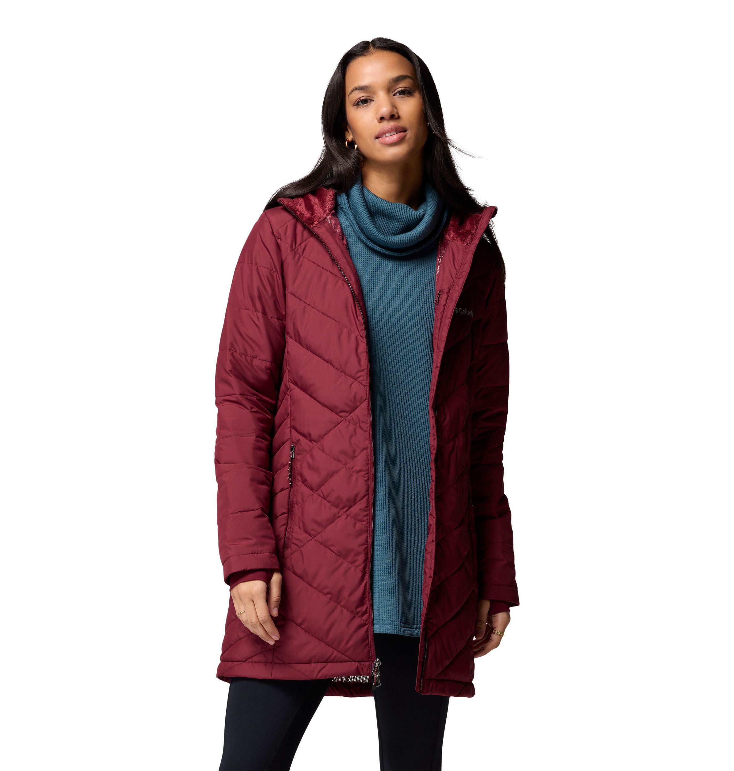 Columbia Women's Heavenly Omni-Heat Reflective Long Hooded Puffer Jacket
