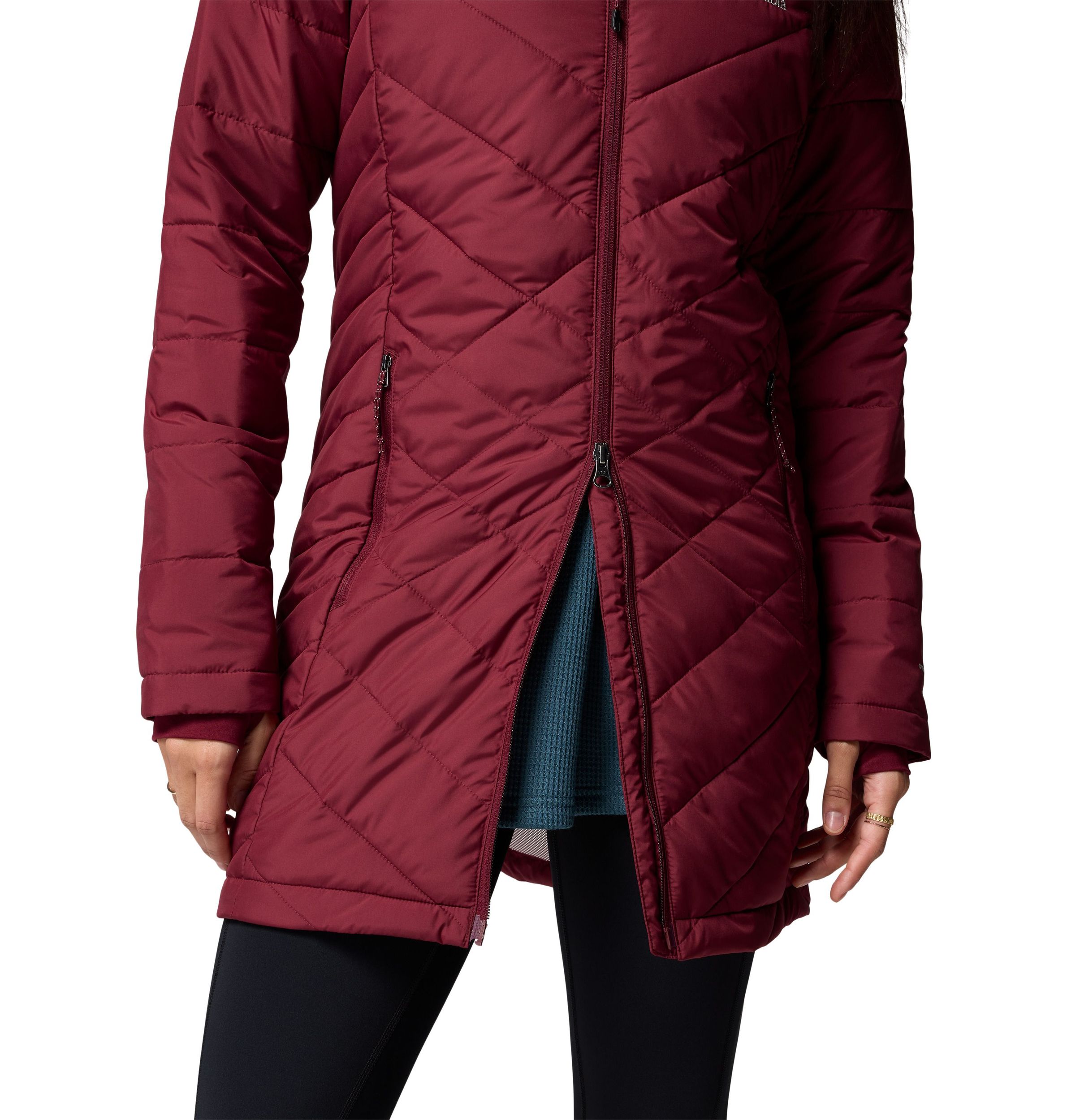 Columbia Women's Heavenly Omni-Heat Reflective Long Hooded Puffer Jacket