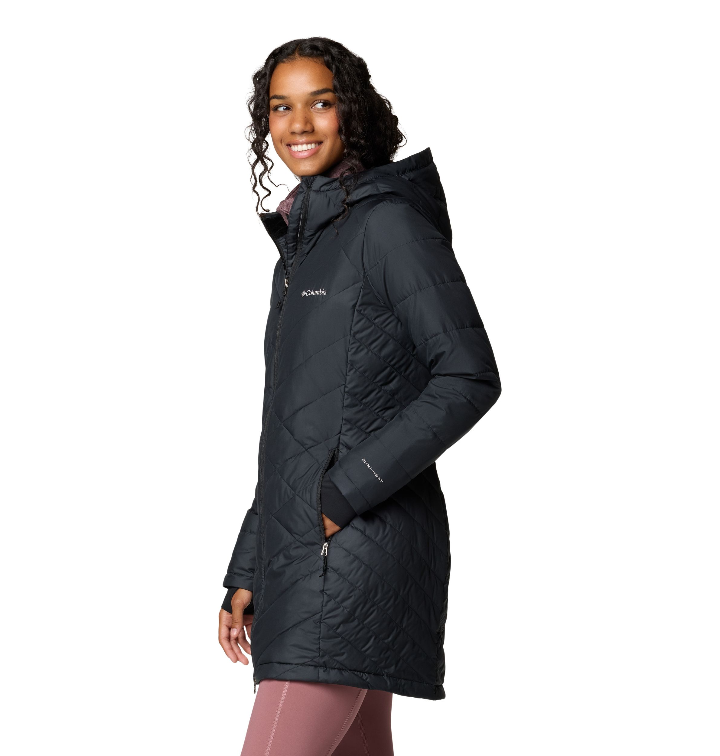 Veste bouffante longue à capuche avec Omni-Heat Reflective pour femmes, Heavenly, Columbia