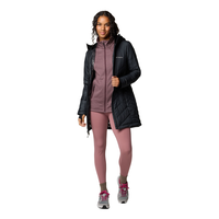 Columbia Women's Heavenly Omni-Heat Reflective Long Hooded Puffer Jacket Front_Flat
