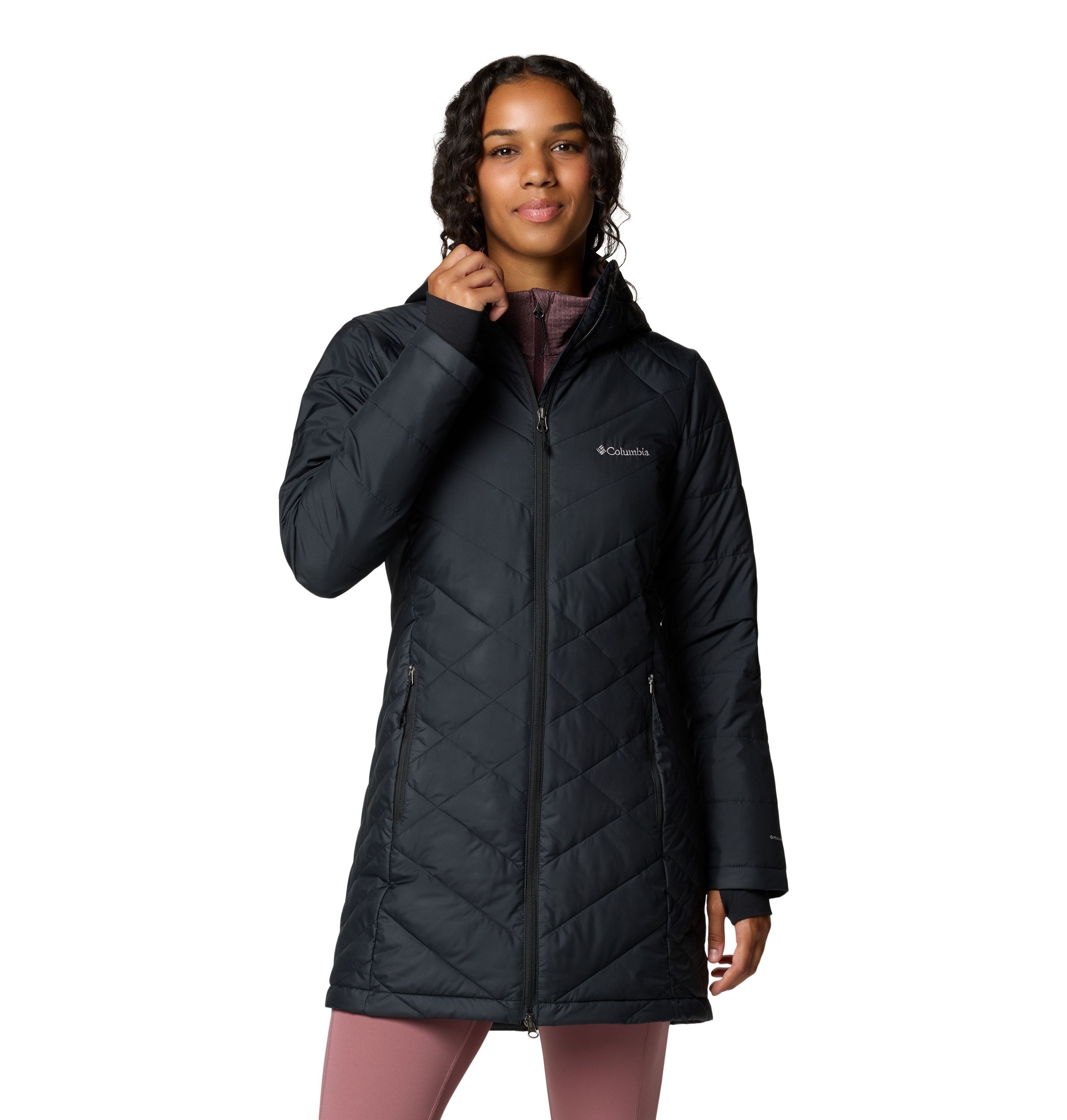 Veste bouffante longue à capuche avec Omni-Heat Reflective pour femmes, Heavenly, Columbia