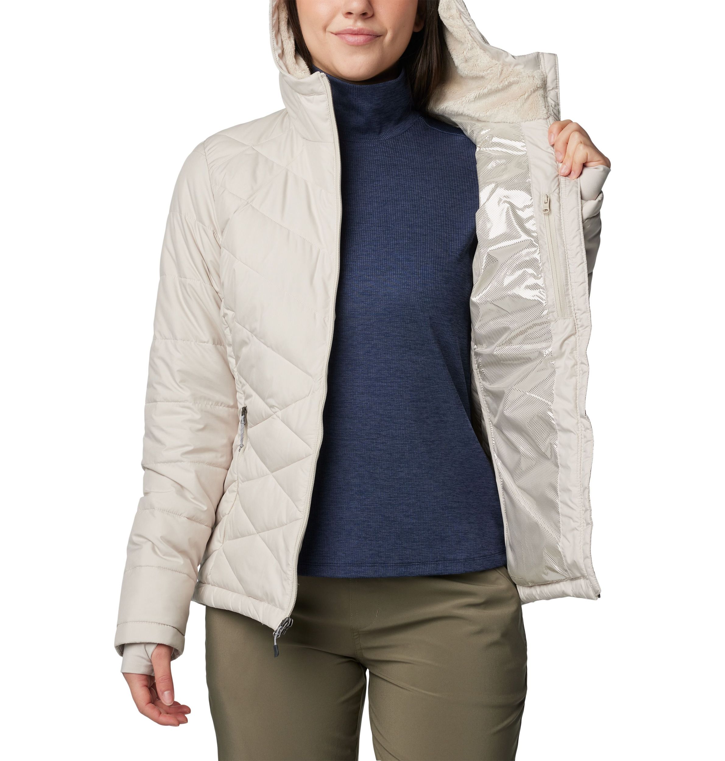 Columbia Women's Heavenly Omni-Heat Reflective Hooded Puffer Jacket