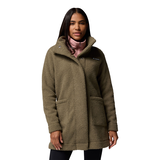 Veste longue en molleton de sherpa pour femmes, Panorama, Columbia Front_Flat