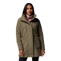 Veste longue en molleton de sherpa pour femmes, Panorama, Columbia Front_Flat