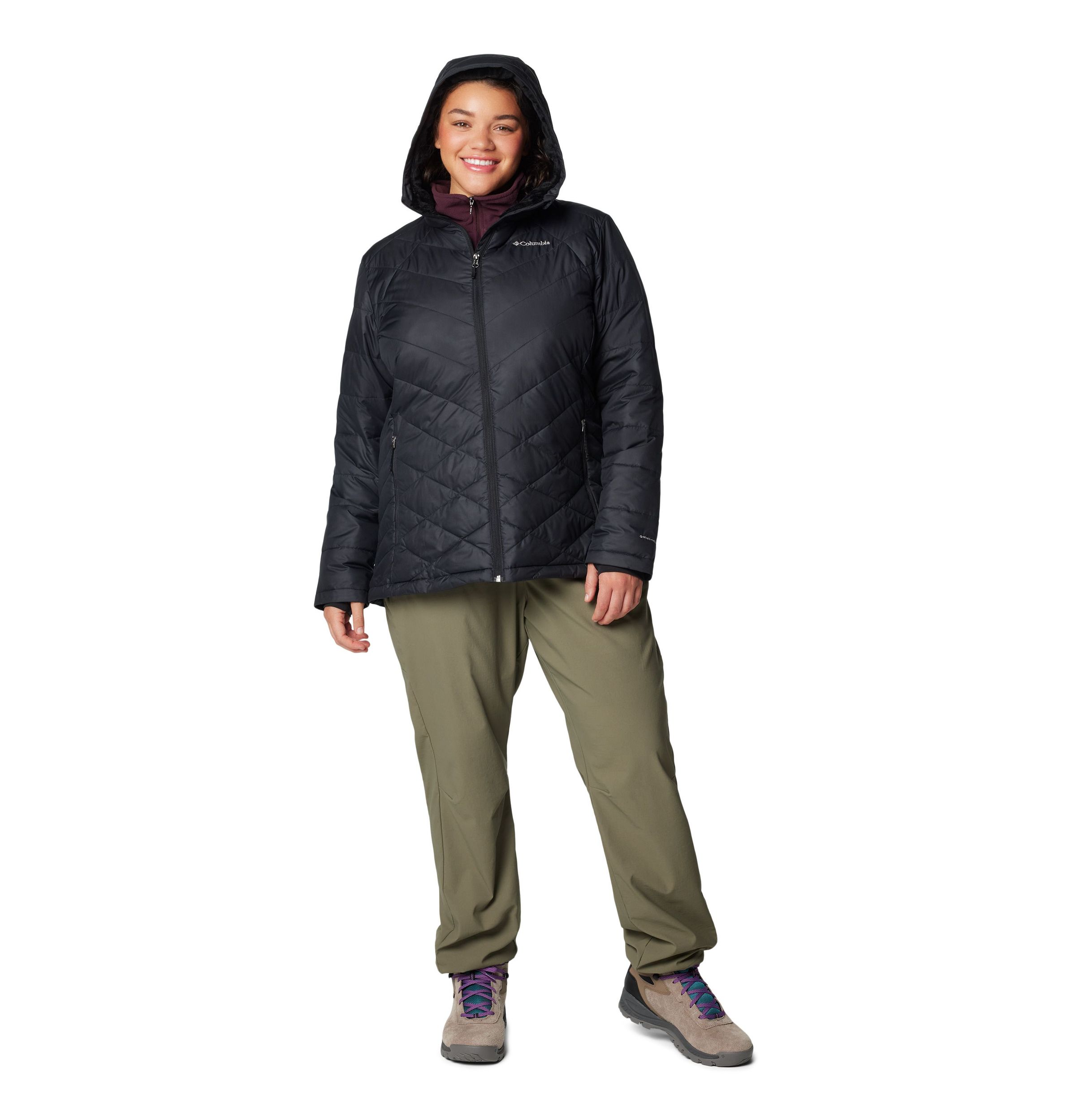 Columbia Women's Heavenly Omni-Heat Reflective Hooded Puffer Jacket - Plus Size
