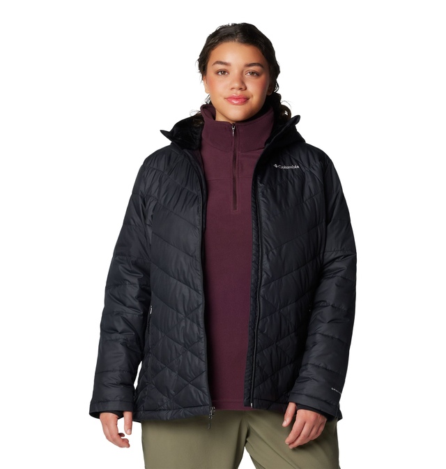 Columbia Women's Heavenly Omni-Heat Reflective Hooded Puffer Jacket - Plus Size