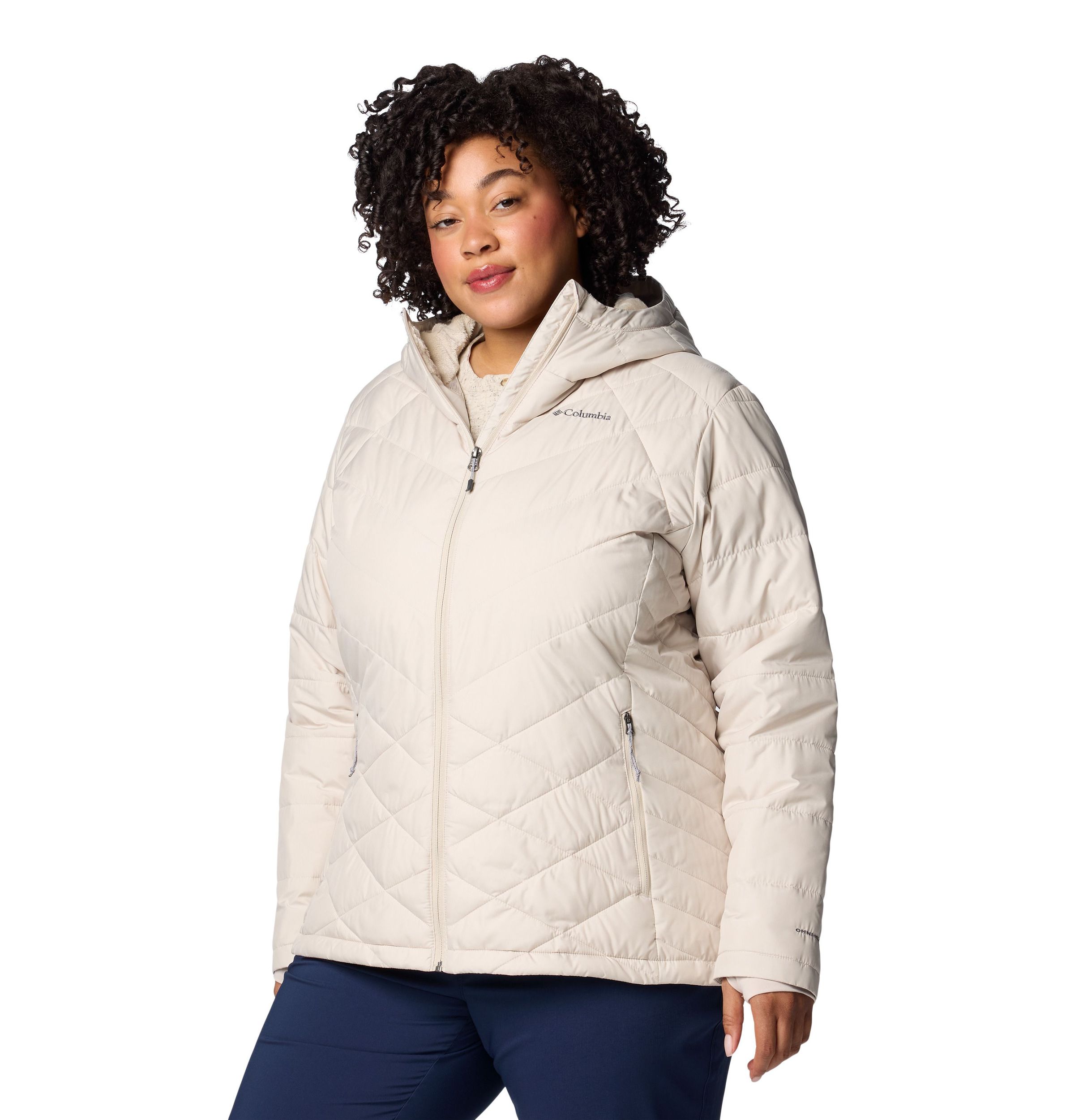 Columbia Women's Heavenly Omni-Heat Reflective Hooded Puffer Jacket - Plus Size