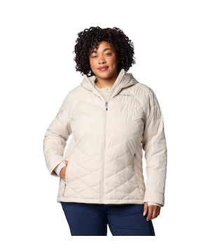 Columbia Women's Heavenly Omni-Heat Reflective Hooded Puffer Jacket - Plus Size