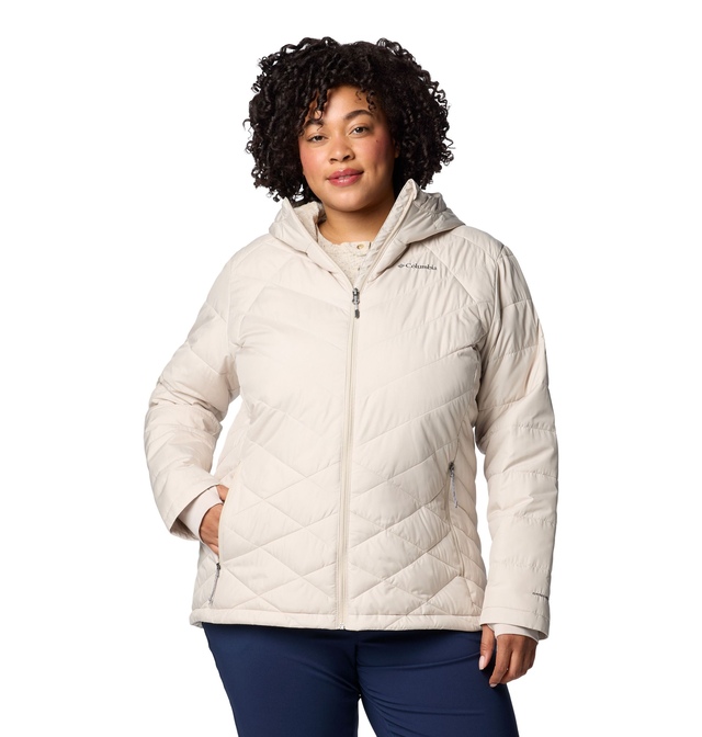 Columbia Women's Heavenly Omni-Heat Reflective Hooded Puffer Jacket - Plus Size