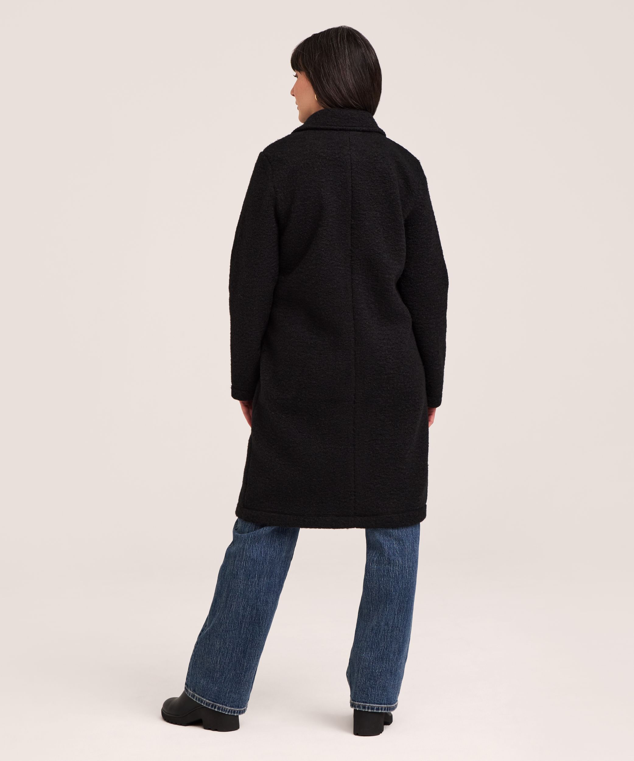 Manteau long en tissu bouclé pour femmes, Denver Hayes