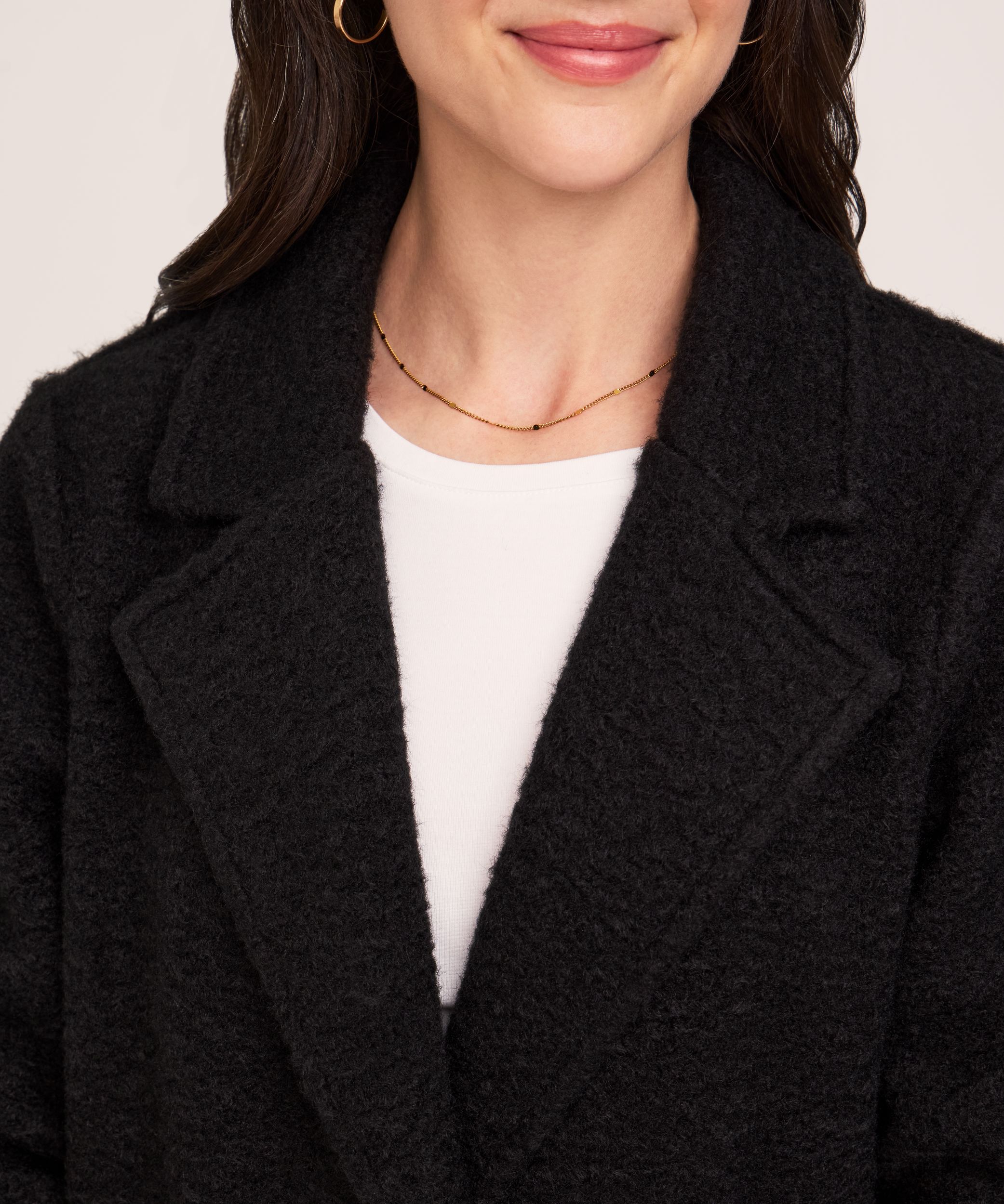 Manteau long en tissu bouclé pour femmes, Denver Hayes