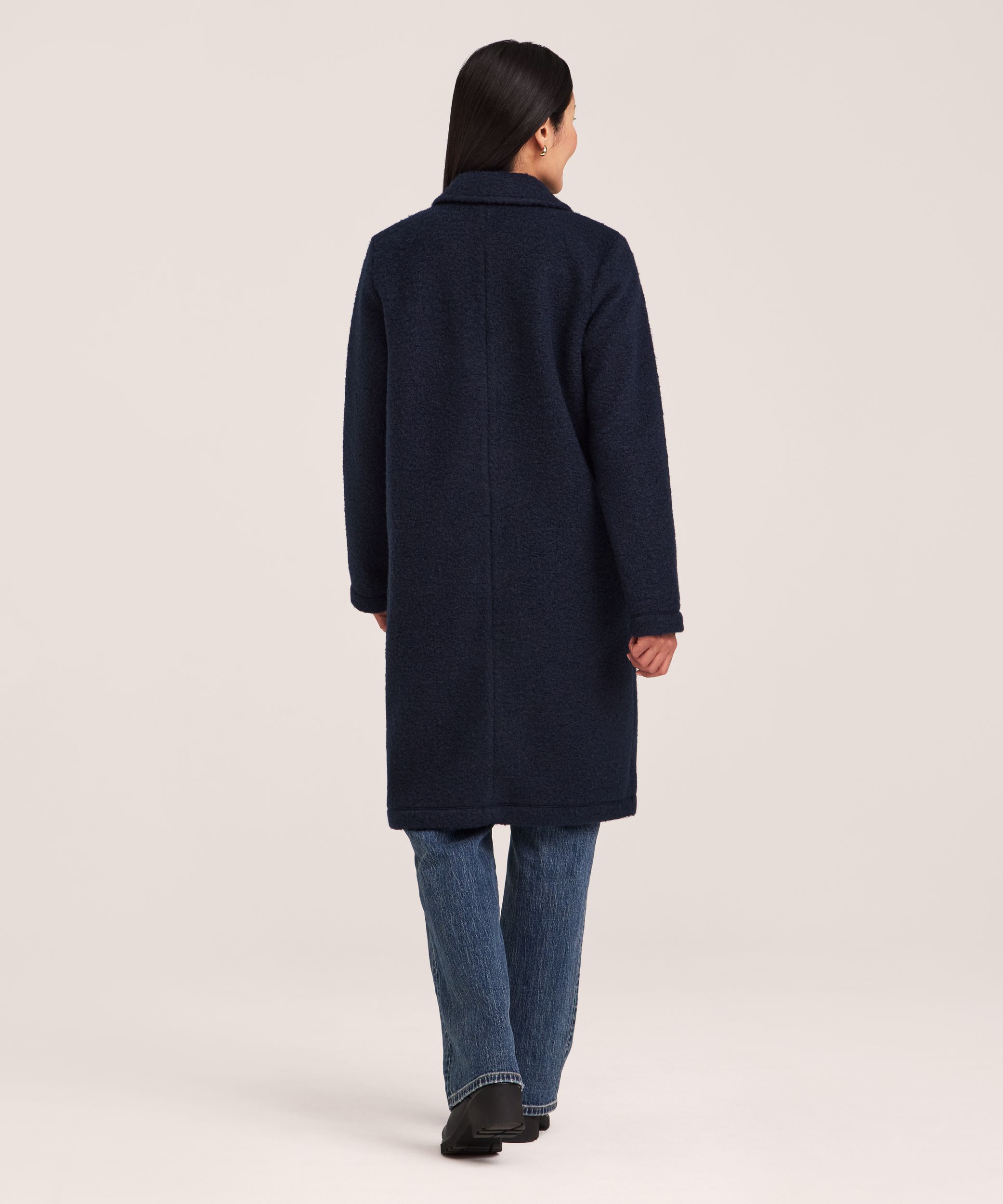 Manteau long en tissu bouclé pour femmes, Denver Hayes