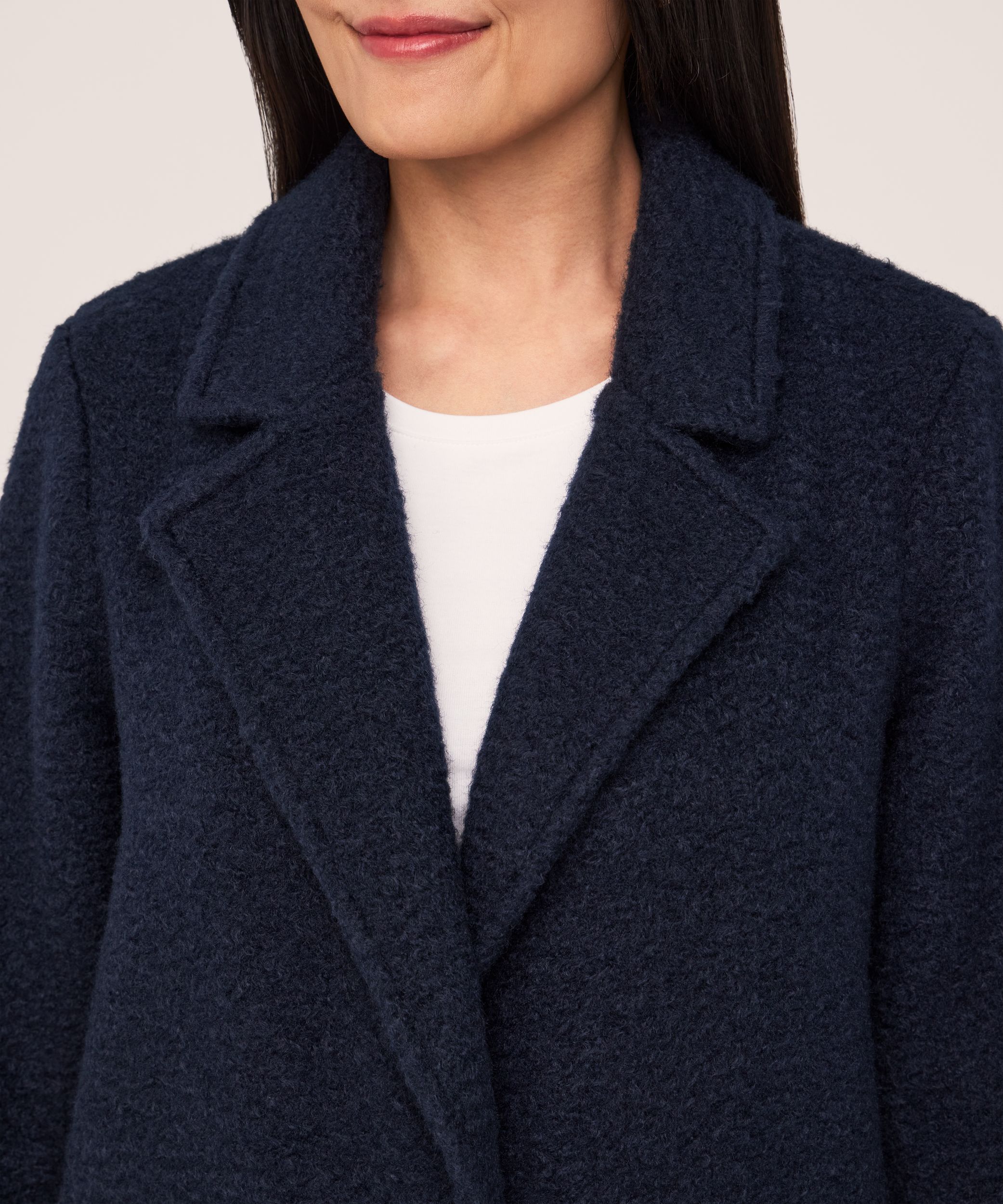 Manteau long en tissu bouclé pour femmes, Denver Hayes