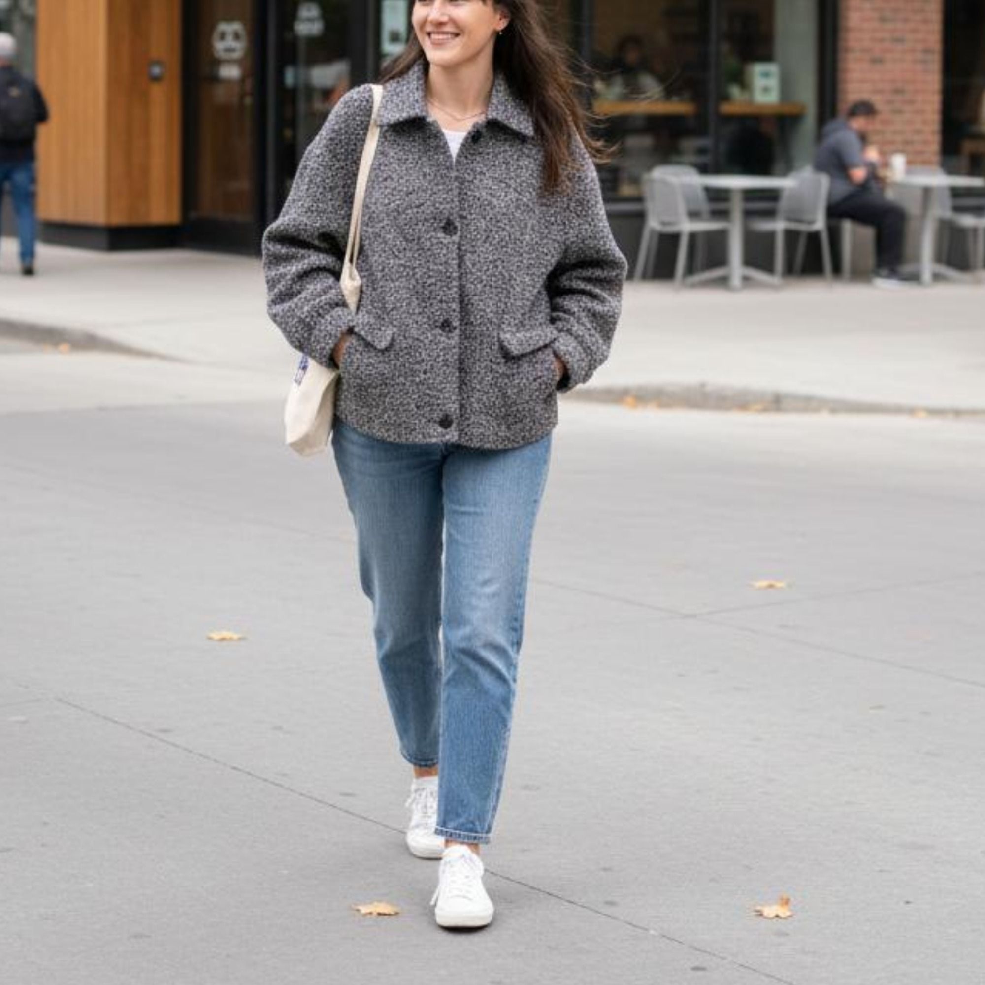 Denver Hayes Women's Oversize Textured Jacket