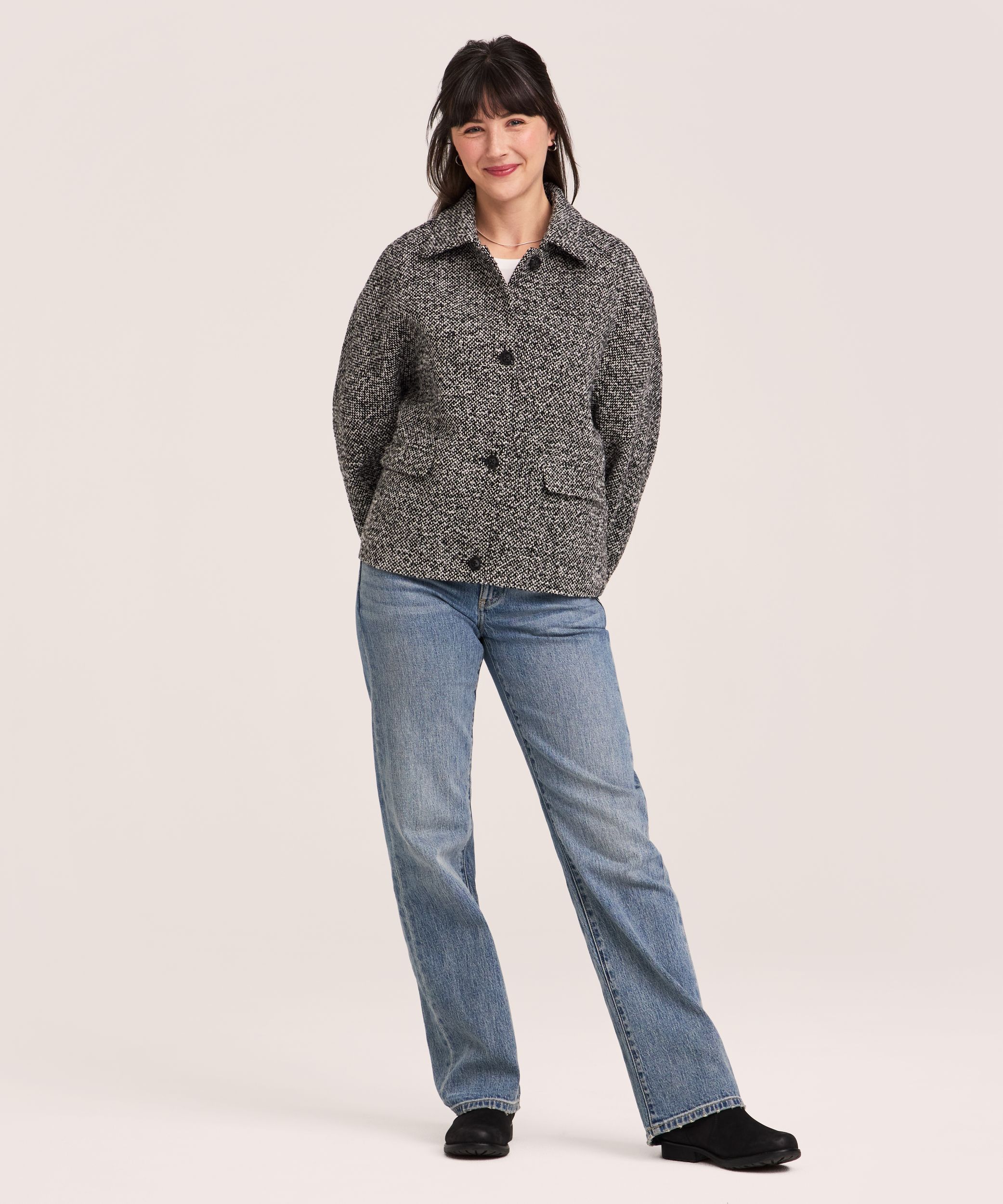 Denver Hayes Women's Oversize Textured Jacket