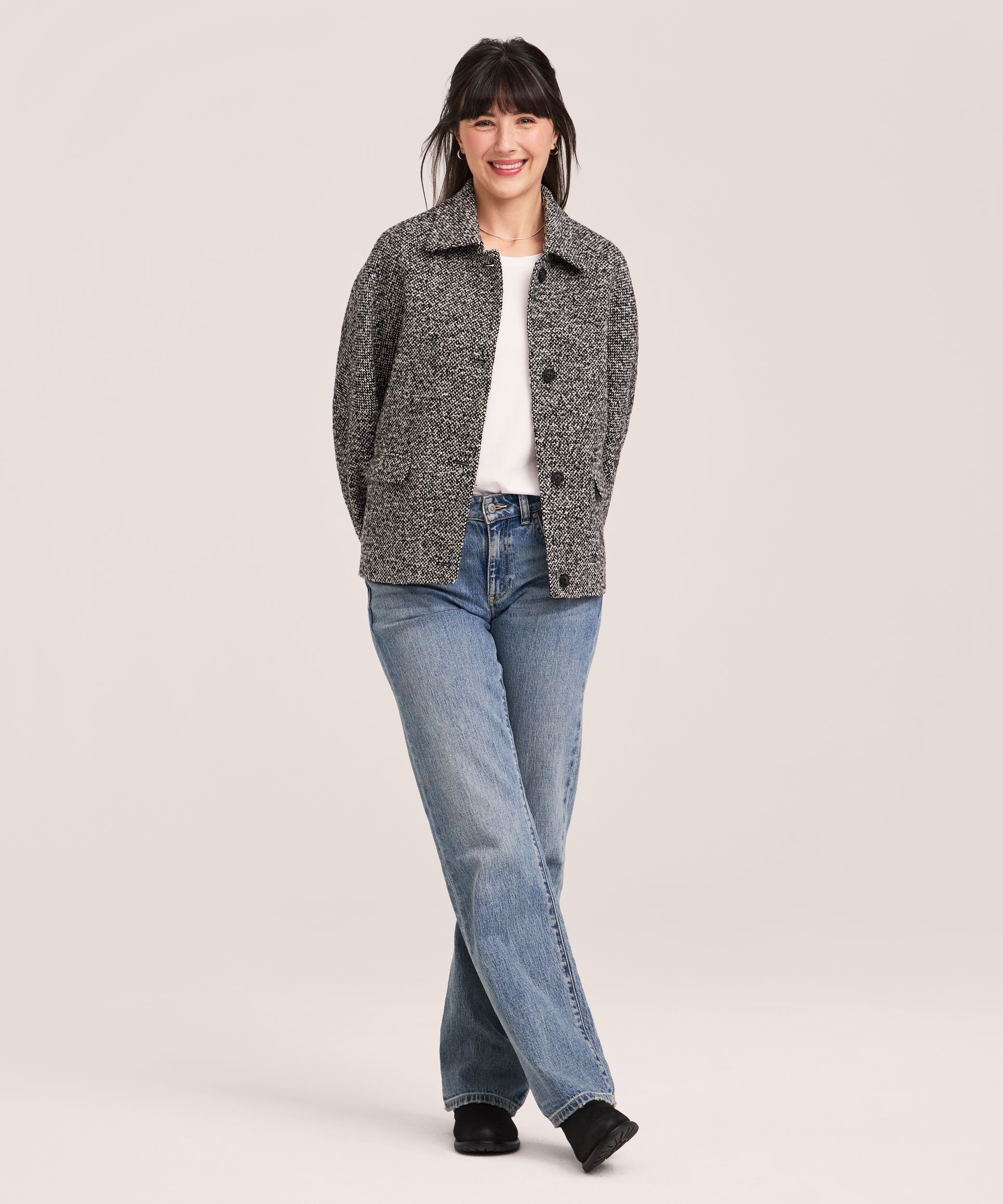 Denver Hayes Women's Oversize Textured Jacket
