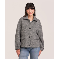 Denver Hayes Women's Oversize Textured Jacket Front_Flat