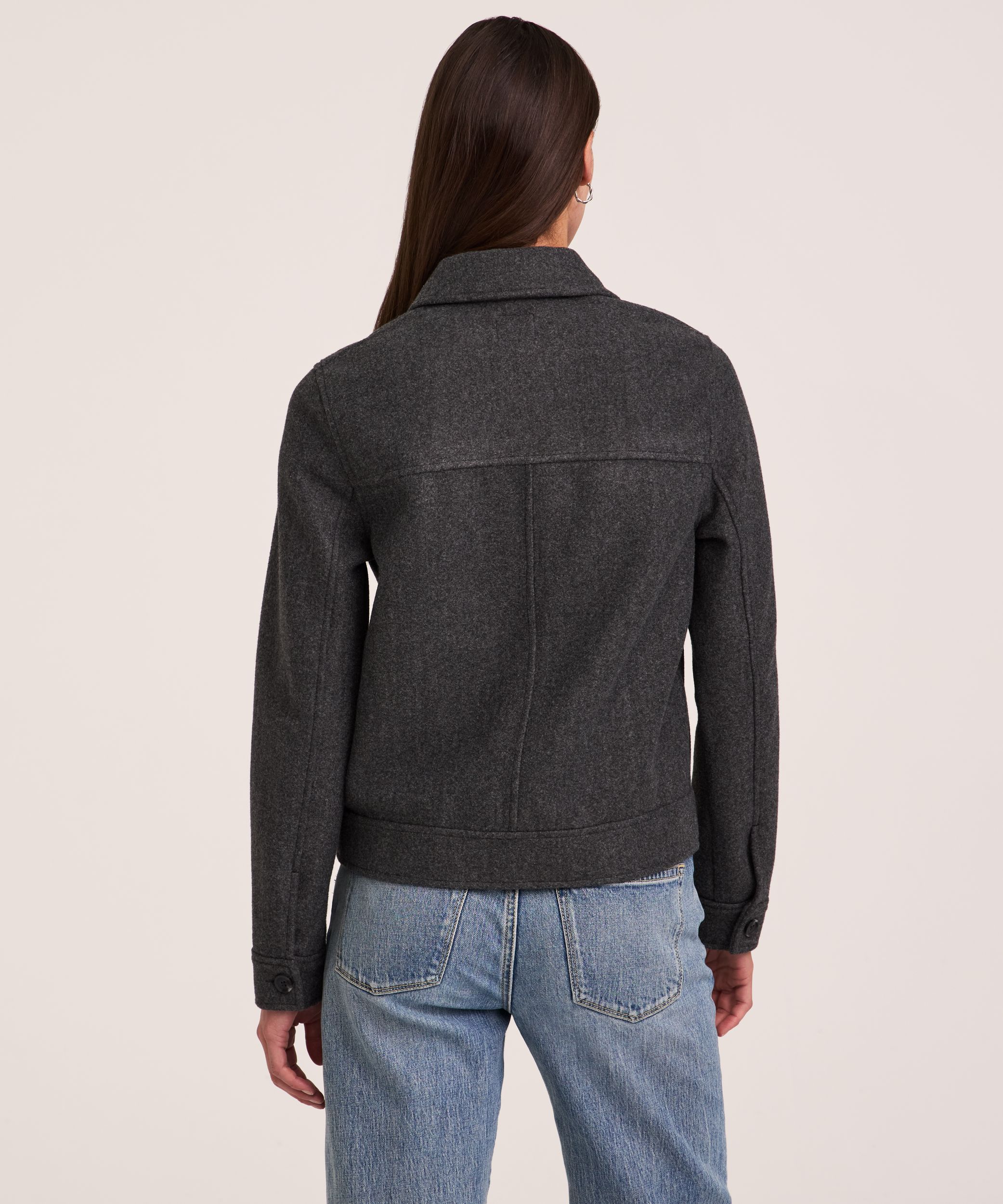 Denver Hayes Women's Faux Wool Cropped Jacket
