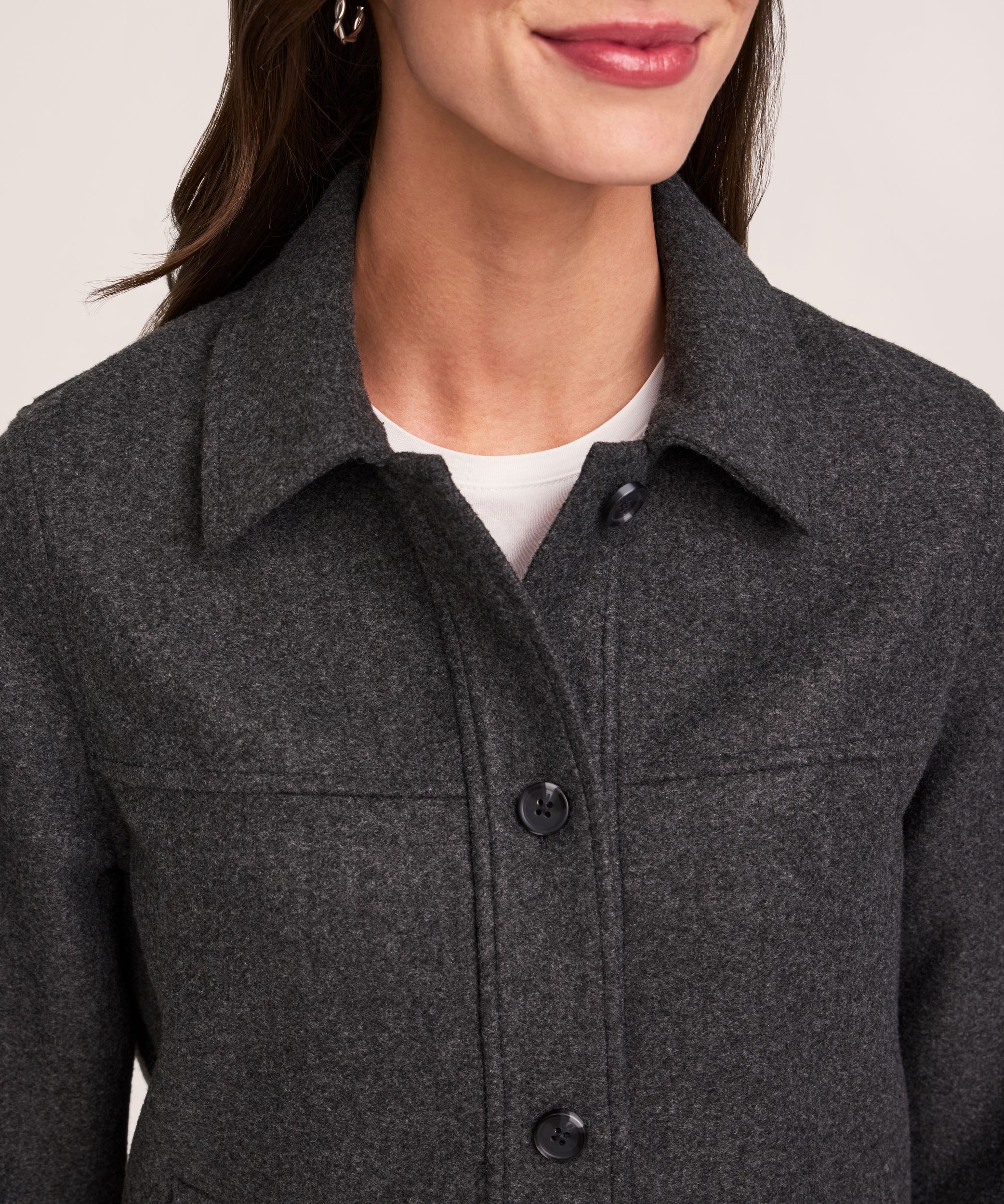 Denver Hayes Women's Faux Wool Cropped Jacket