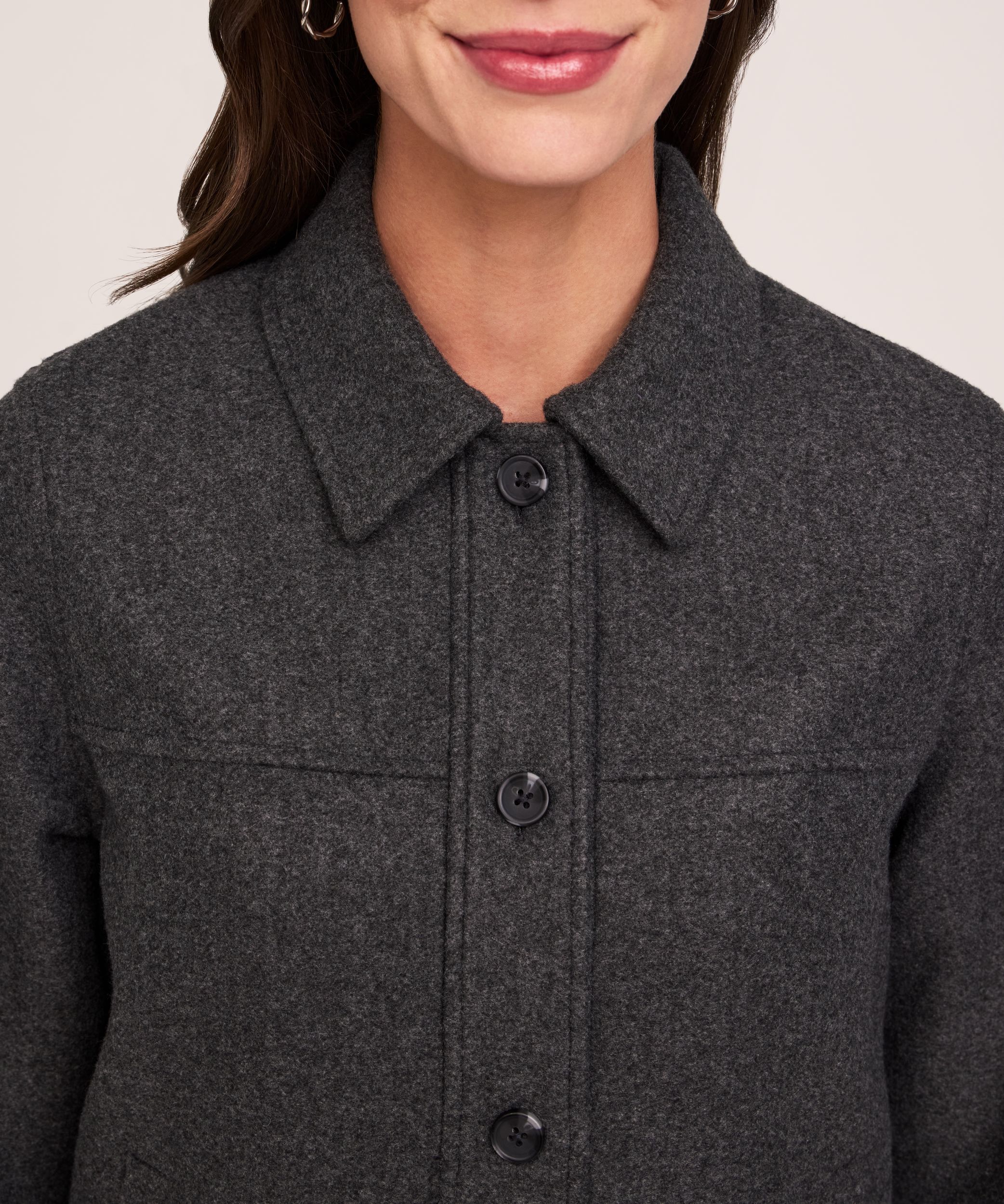 Denver Hayes Women's Faux Wool Cropped Jacket