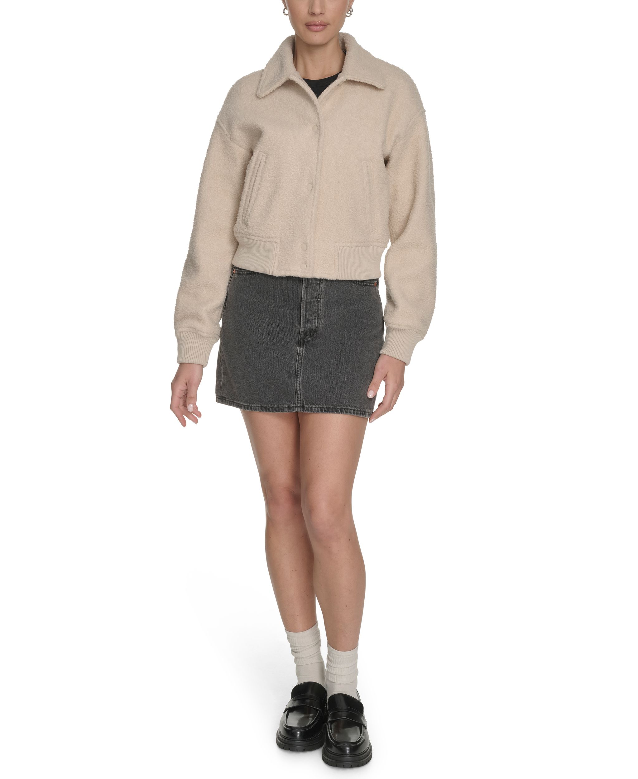 Blouson aviateur en sherpa bouclé pour femmes, Levi's