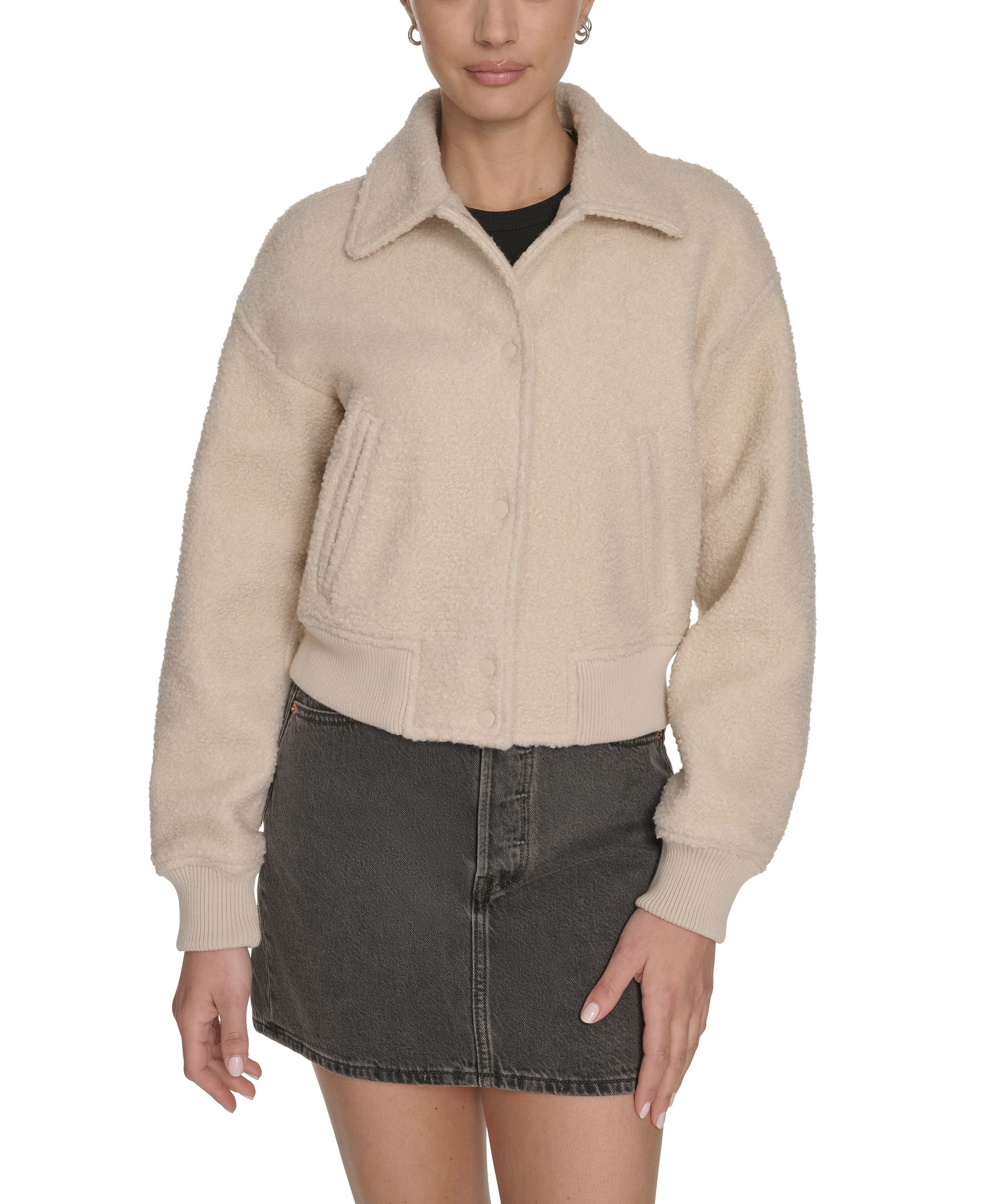 Blouson aviateur en sherpa bouclé pour femmes, Levi's