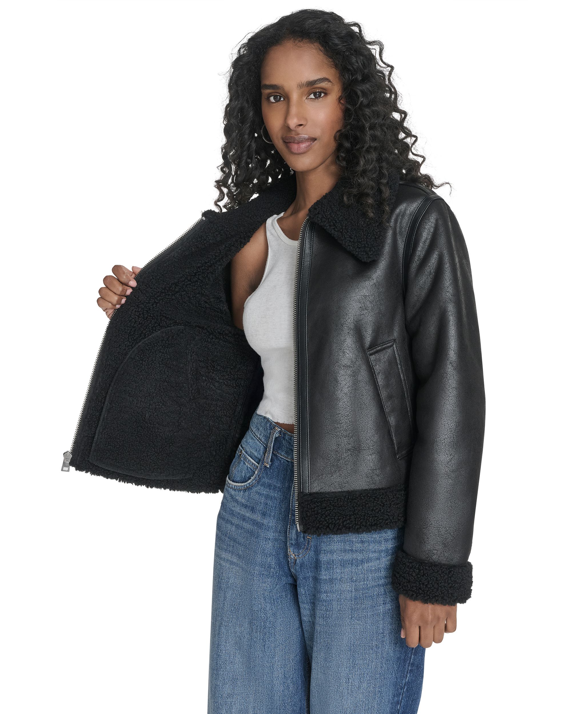 Levi's Women's Faux Shearling Moto Jacket