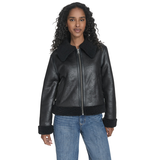 Blouson de moto en faux rason pour femmes, Levi's Front_Flat