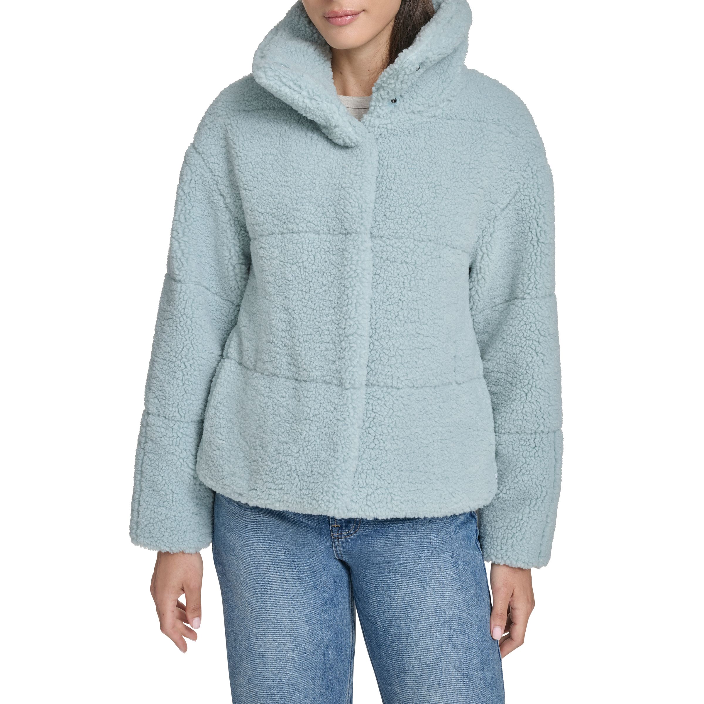 Levi's Women's Short Patchwork Sherpa Coat