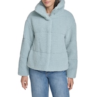 Levi's Women's Short Patchwork Sherpa Coat Front_Flat
