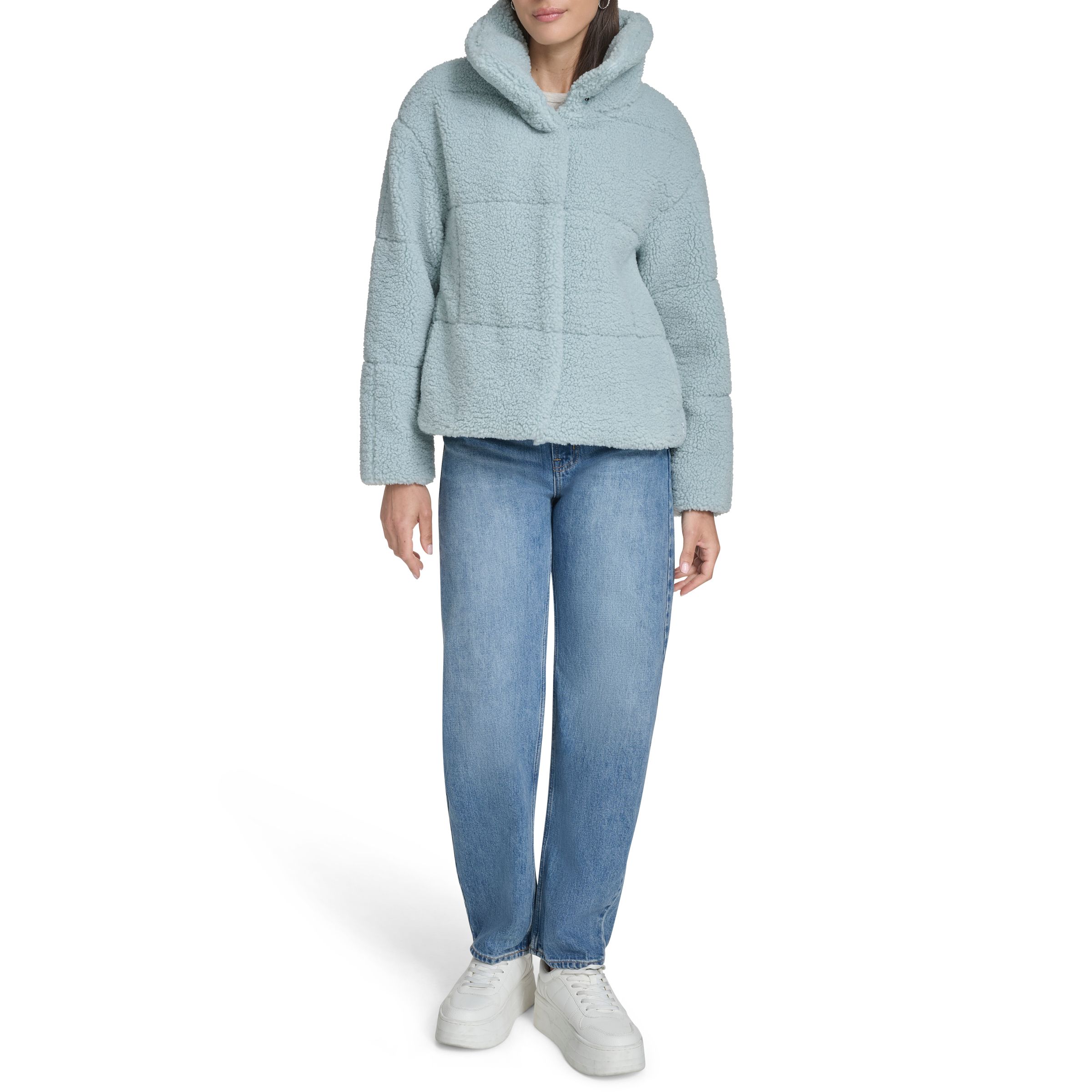 Levi's Women's Short Patchwork Sherpa Coat