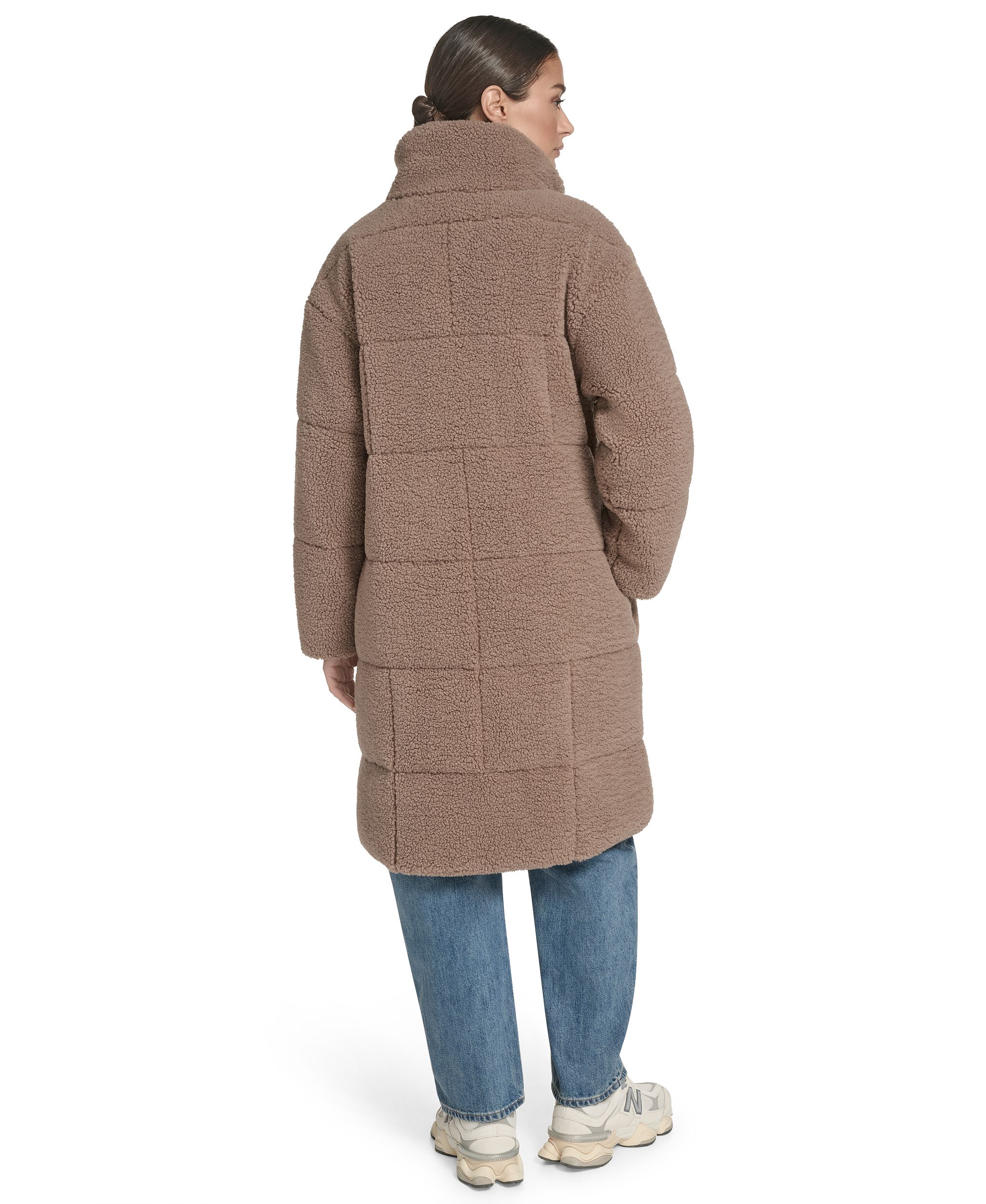 Levi's Women's Long Patchwork Sherpa Coat