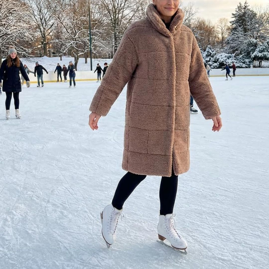 Levi's Women's Long Patchwork Sherpa Coat